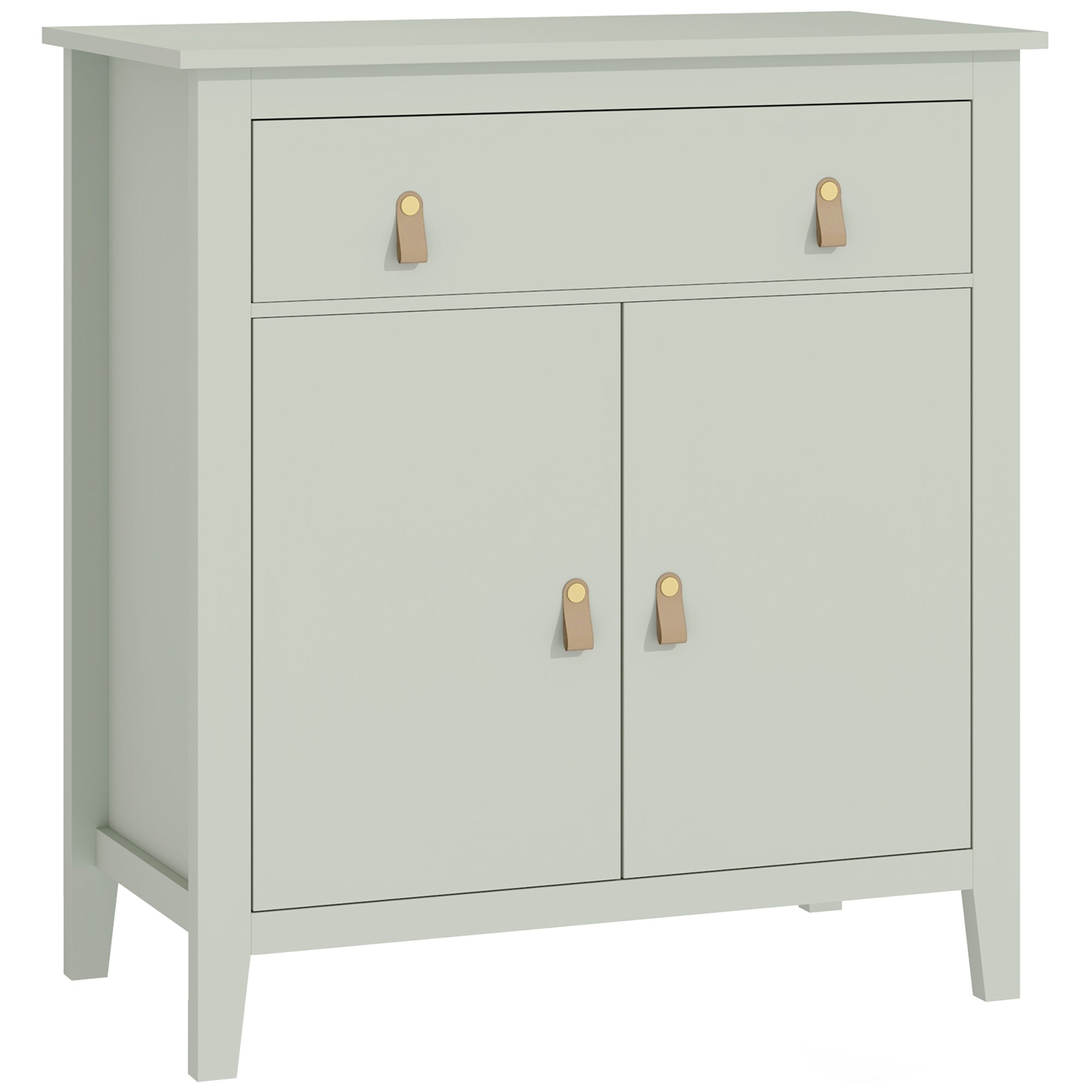 HOMCOM Farmhouse Style Sideboard - Light Green - North Peak Garden Furniture