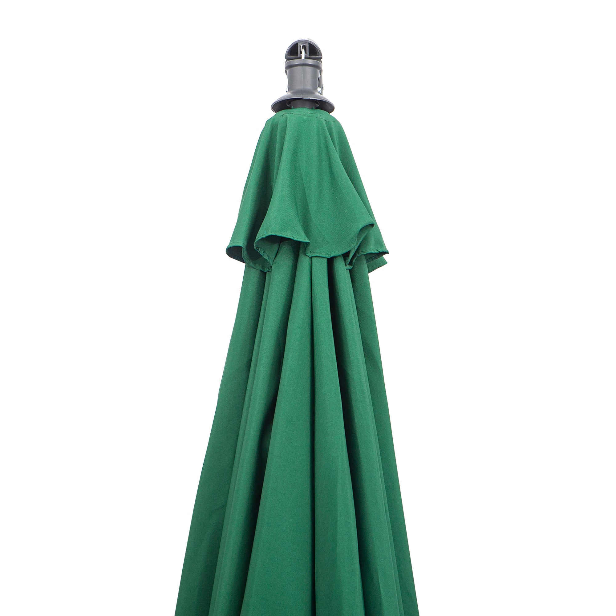 Outsunny Banana Cantilever Parasol: 3m Hanging Umbrella with Crank & Cross Base, Outdoor Sun Shelter, Verdant Green