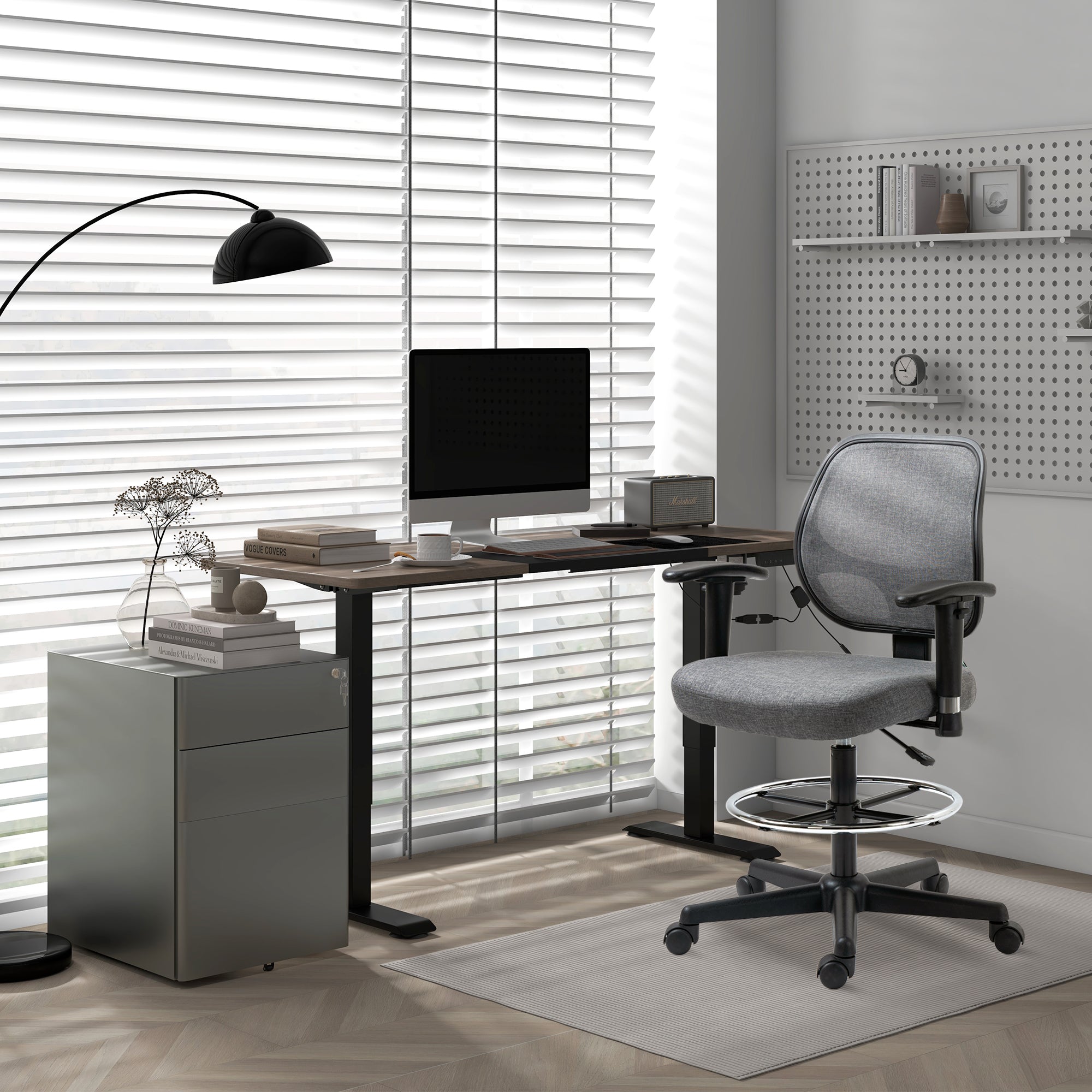 Vinsetto 72-116cm Adjustable Electric Standing Desk, with LED Display - Black - North Peak Garden Furniture