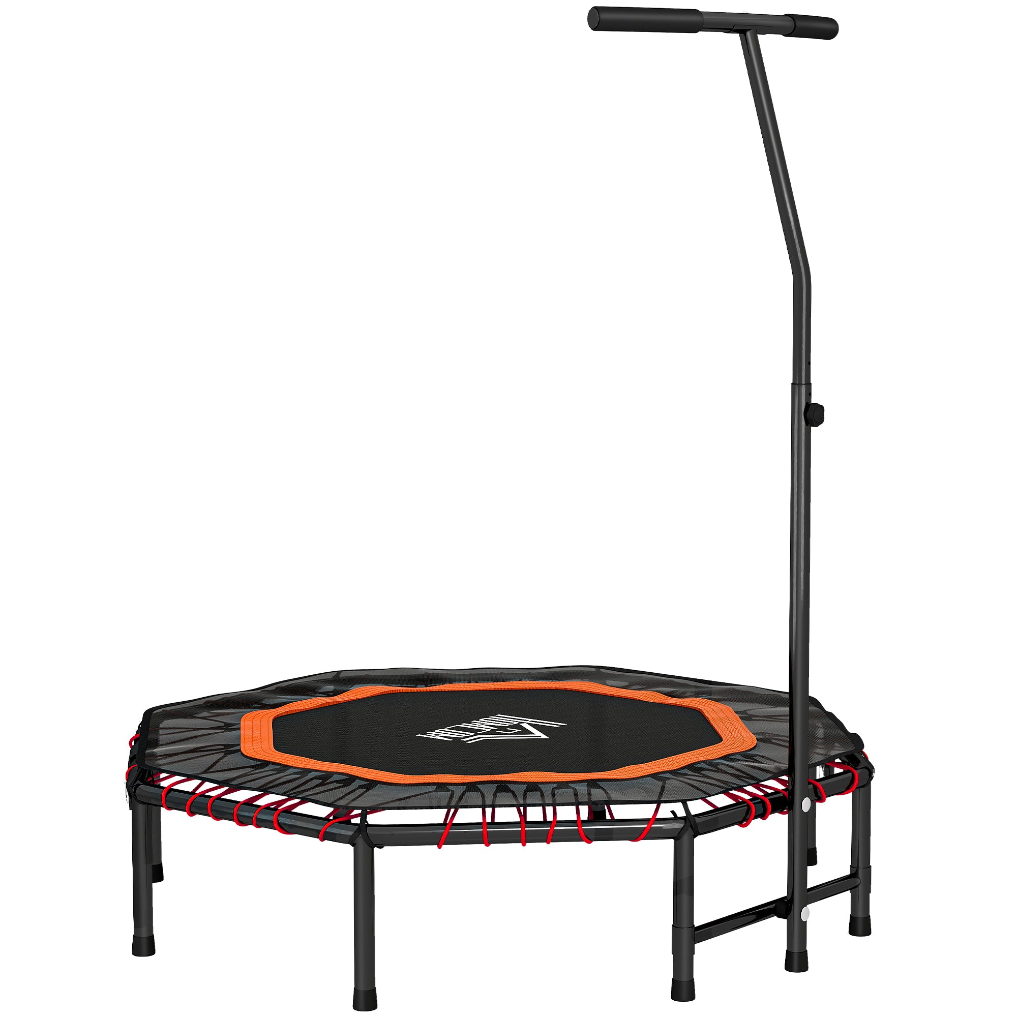 HOMCOM Fitness Trampoline, Bouncer with Adjustable Handle, Max Load 150 kg