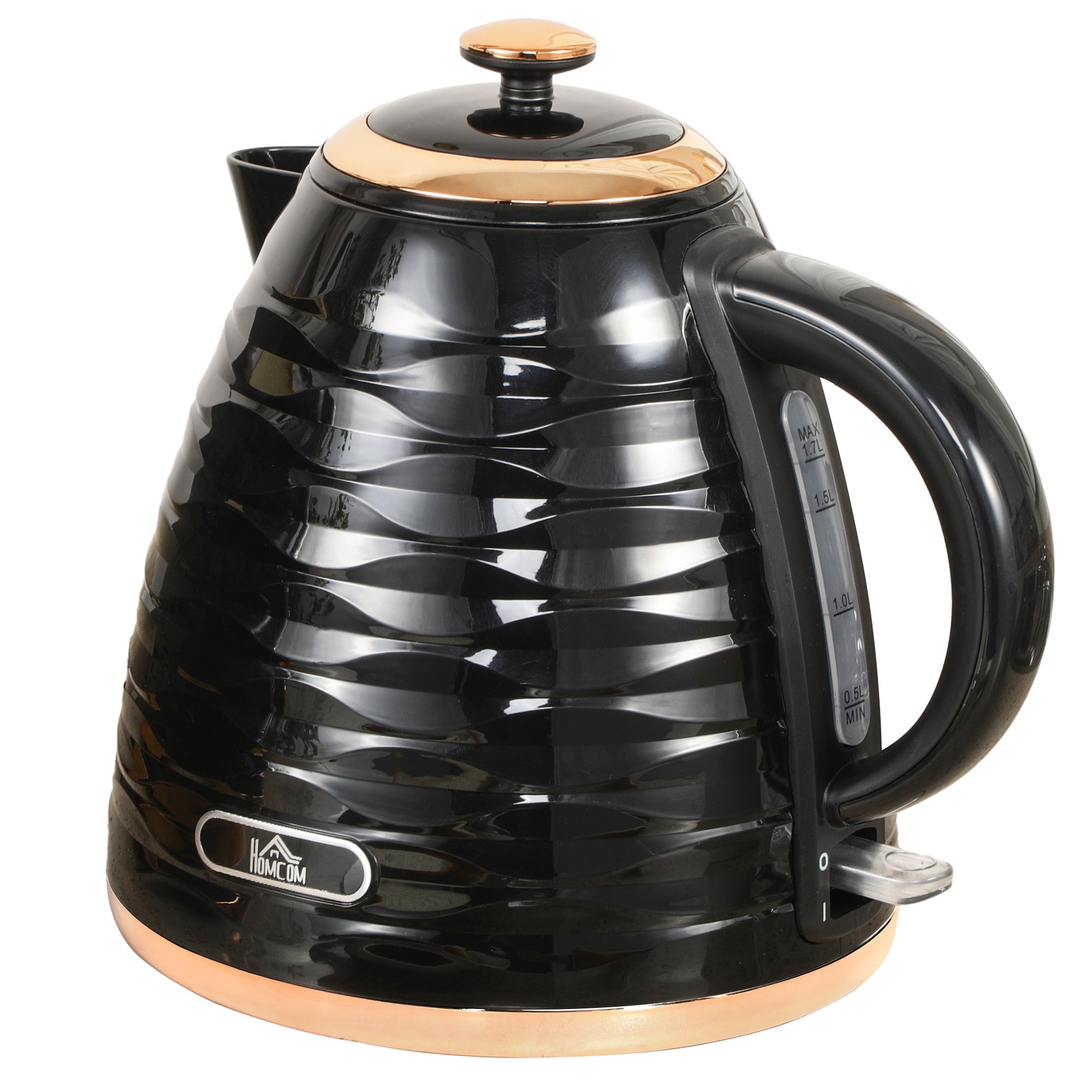 HOMCOM 3kW Rapid Boil Honeycomb Kettle - Black - North Peak Garden Furniture