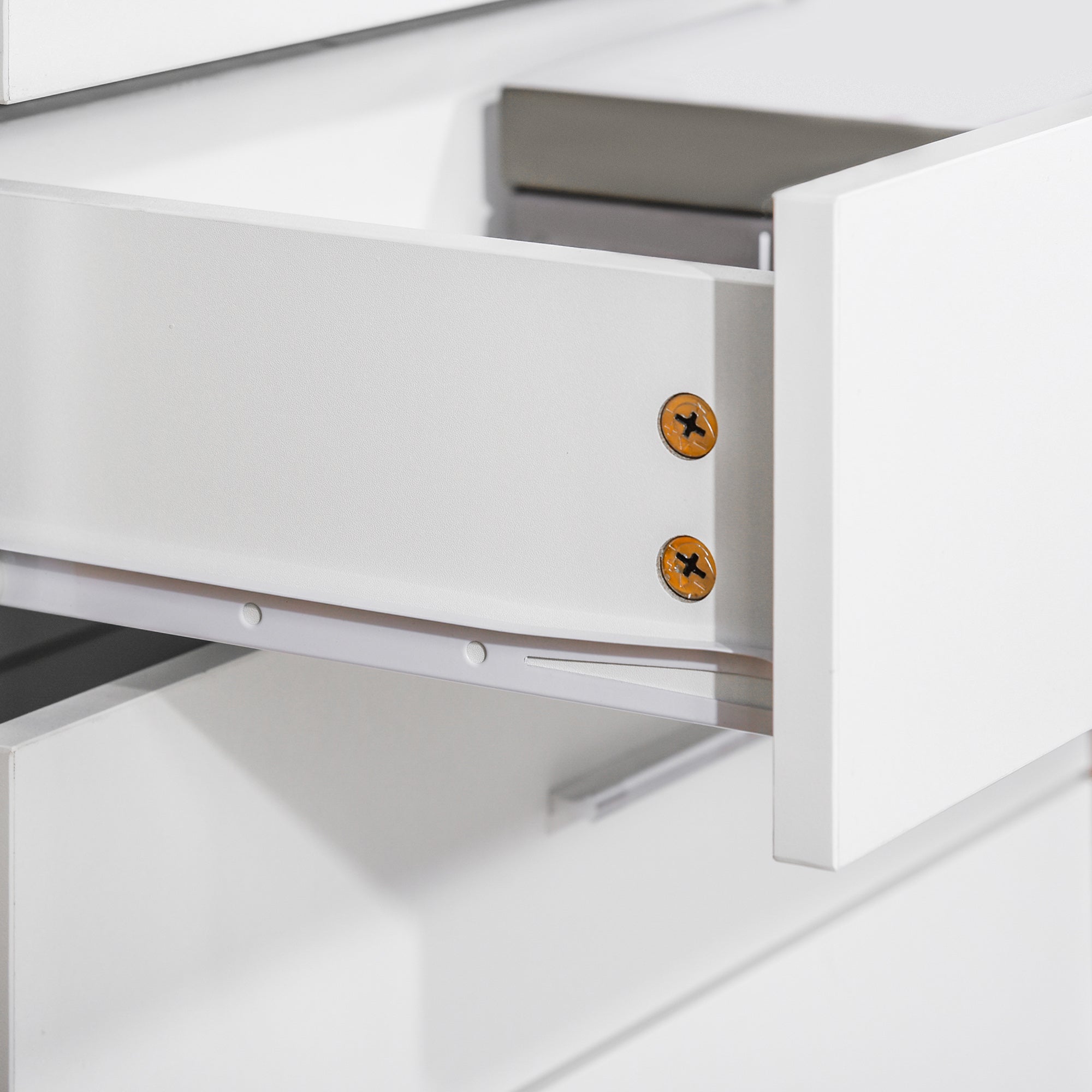 HOMCOM Chest of Drawers, 4 Drawers Storage Cabinet with Metal Rails, Anti-Tip for Playroom, Nursery Room, Hallway, etc - North Peak Garden Furniture