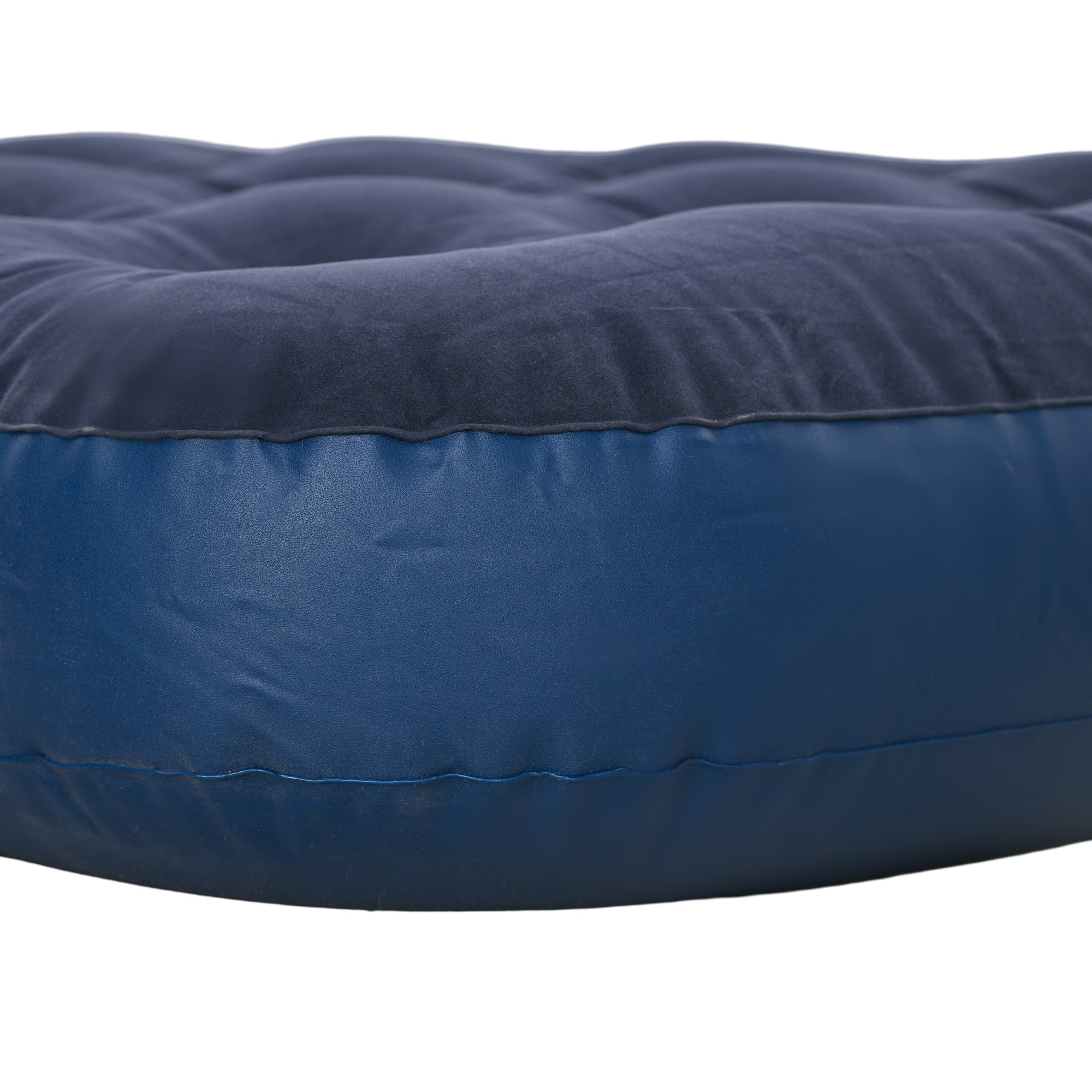Outsunny Single Air Mattress with Hand Pump, Portable Air Bed with Flocked Surface, 191 x 73 x 22cm, Blue - North Peak Garden Furniture