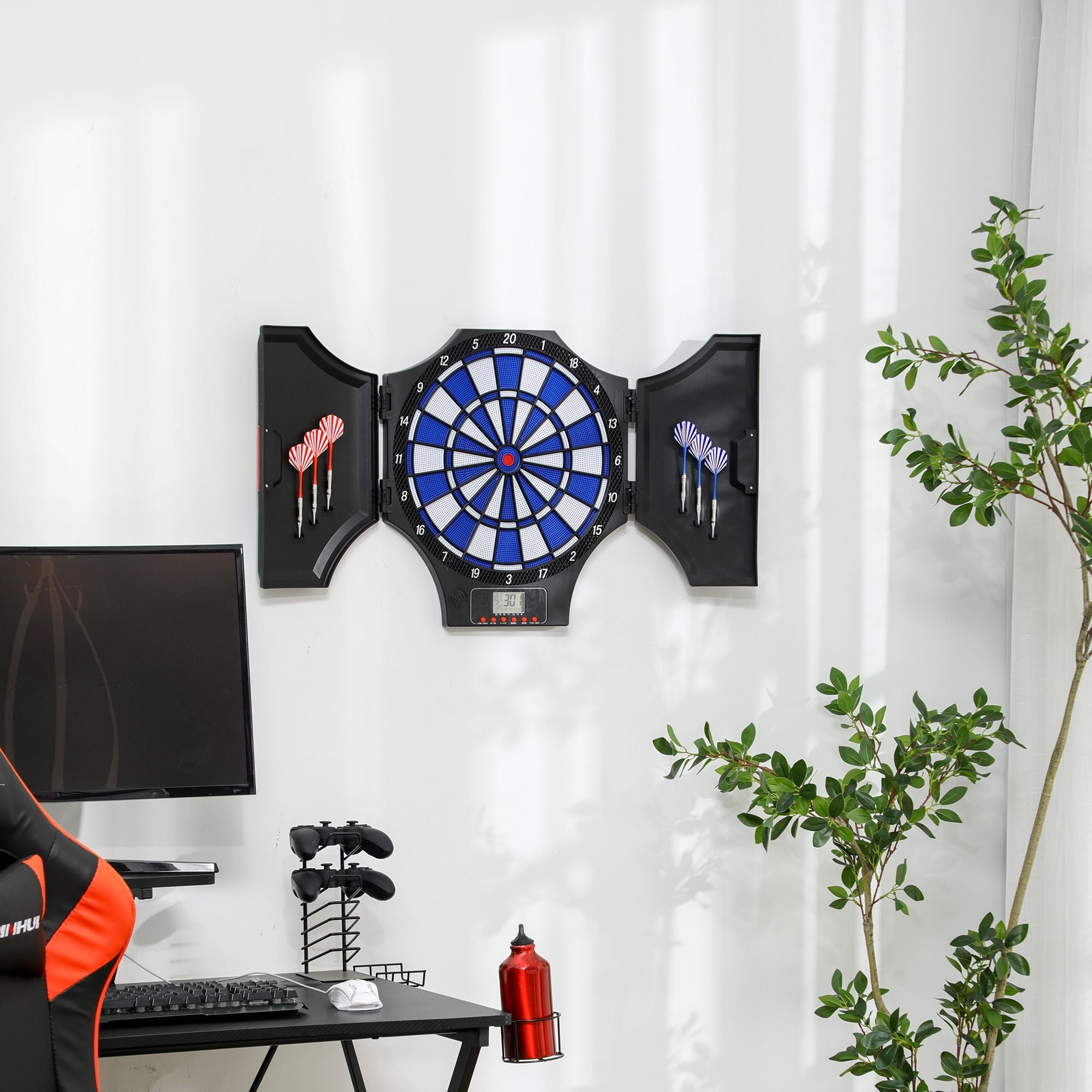 SPORTNOW Electronic Dartboard Set, with 31 Games, for Eight Players - North Peak Garden Furniture