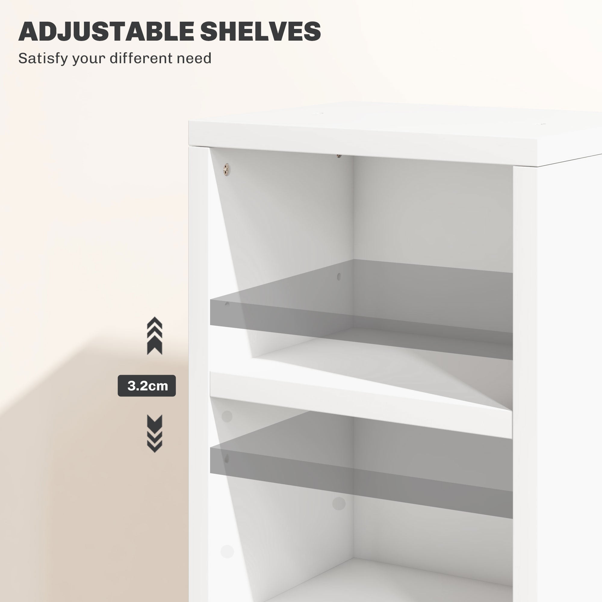 HOMCOM Set of Two 102 CD Storage Units - High Gloss White - North Peak Garden Furniture