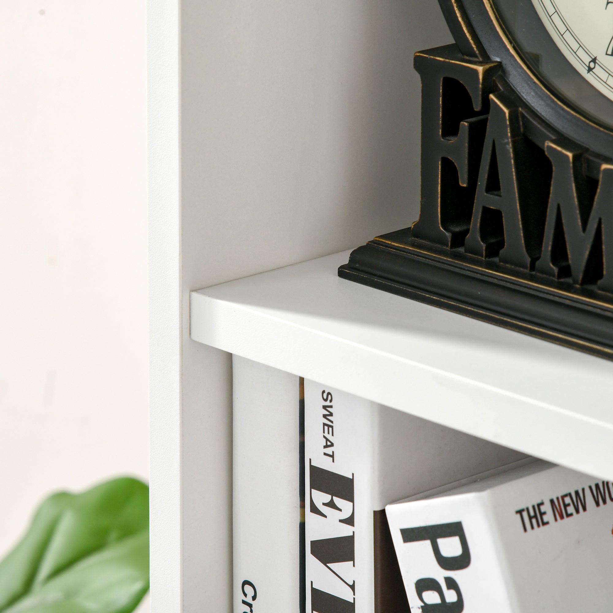 HOMCOM Seven-Cube Bookcase - White Wood Effect - North Peak Garden Furniture