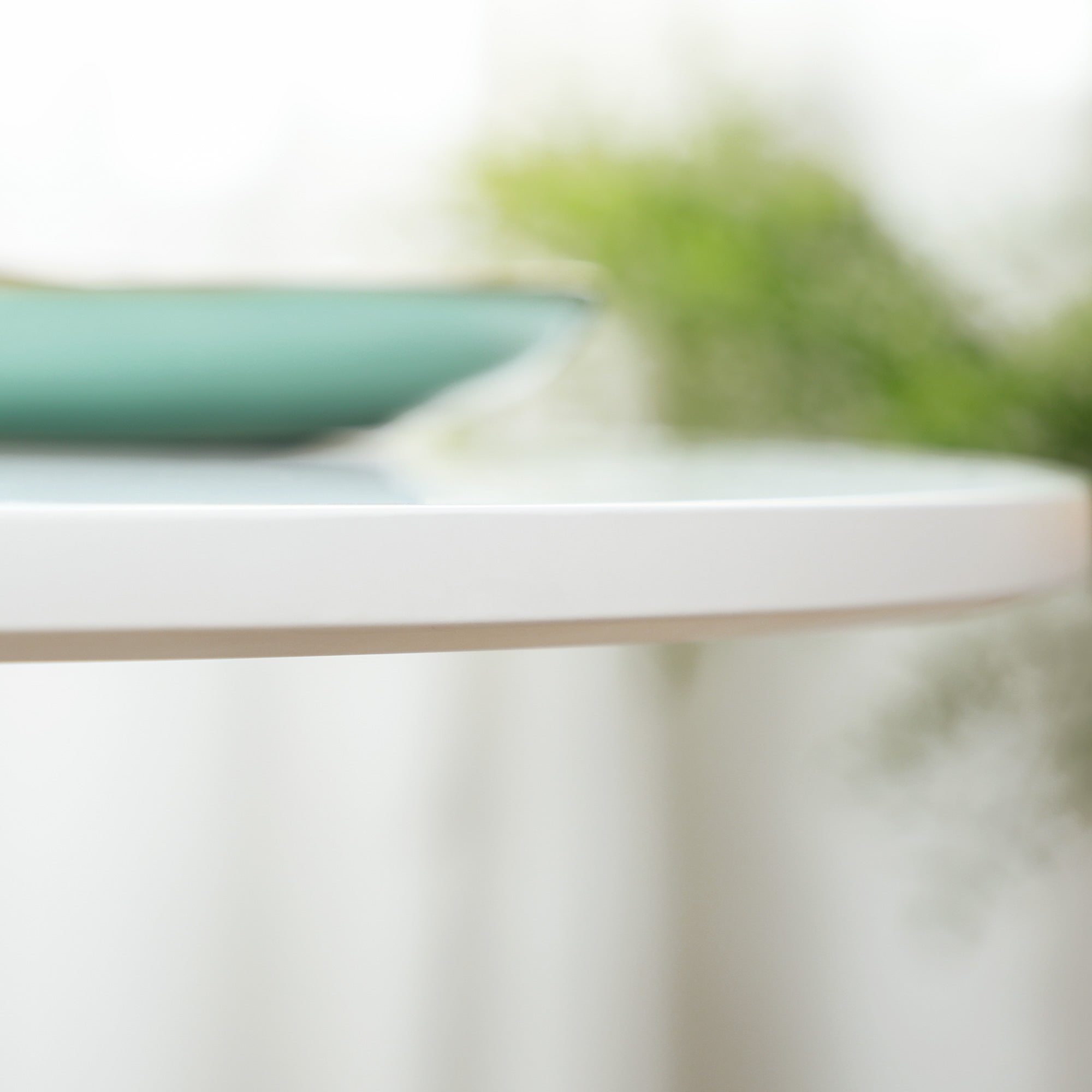 HOMCOM 75H x Φ70cm Two-Person Minimalistic Dining Table - White - North Peak Garden Furniture