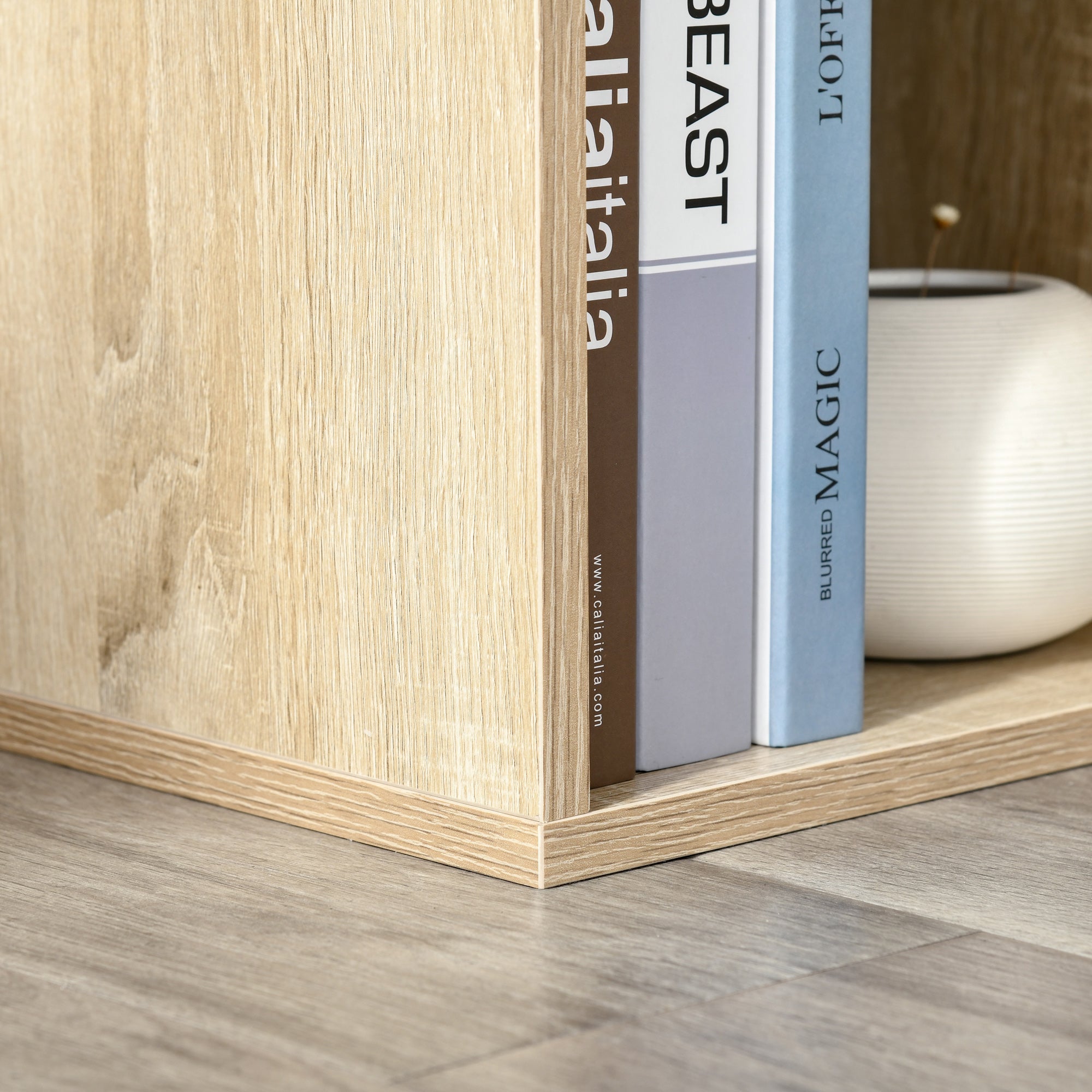 HOMCOM Six-Cube Bookcase - Oak Wood Effect - North Peak Garden Furniture