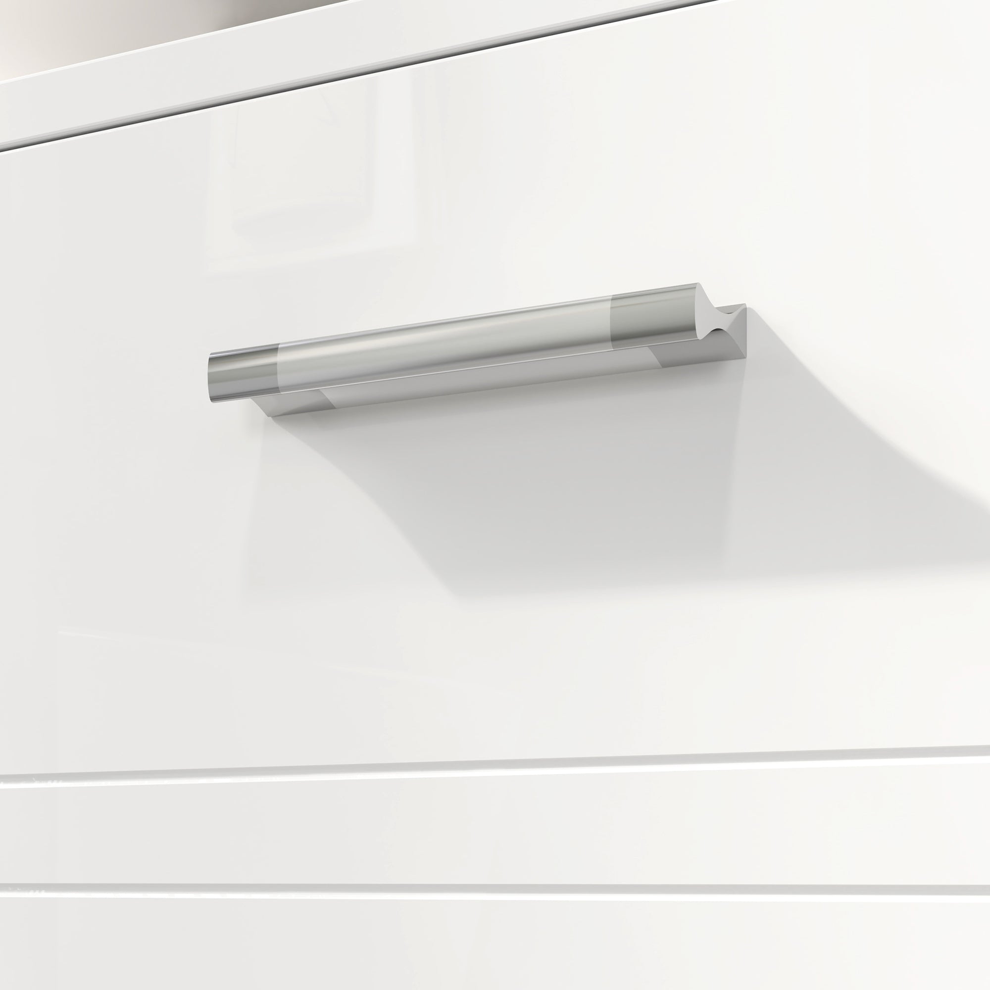 kleankin Under Sink Cabinet, Bathroom Vanity Unit, Pedestal Under Sink Design, Storage Cupboard with Adjustable Shelf, High Gloss, White - North Peak Garden Furniture