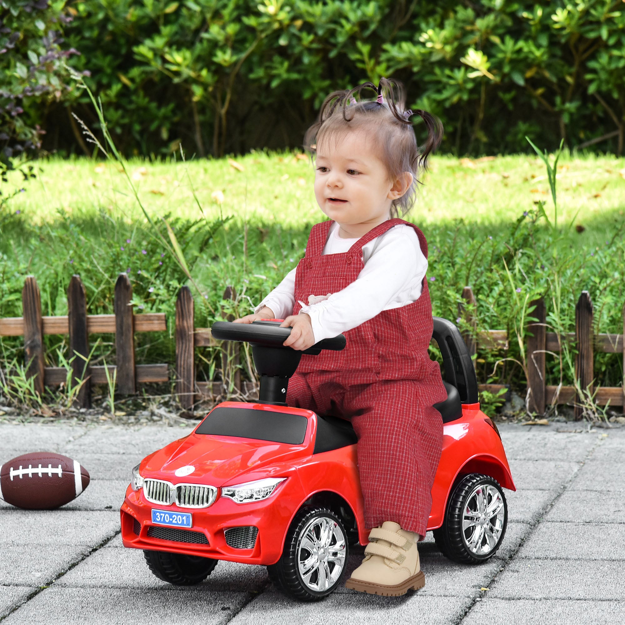 HOMCOM Ride on Car Baby Toddler Walker Foot to Floor Sliding Car Slider Red - North Peak Garden Furniture