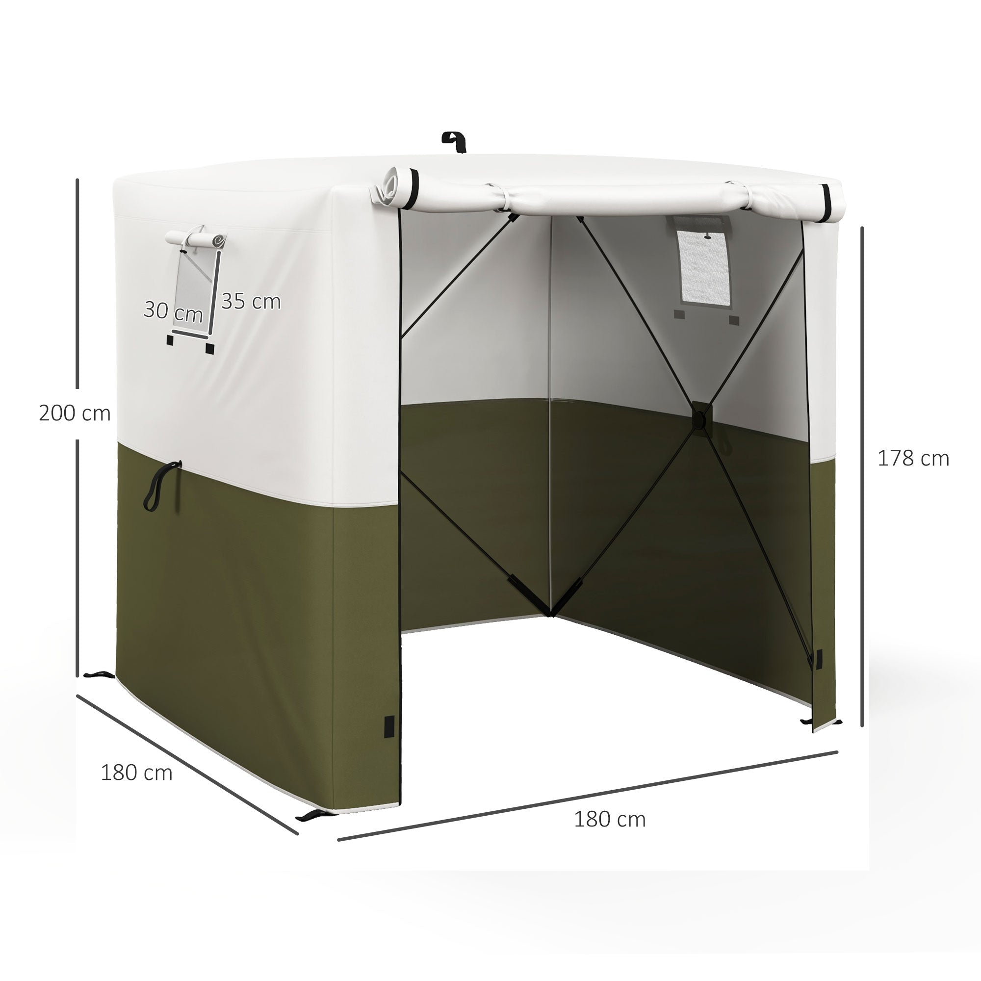 Outsunny 2 x 2m Pop-Up Gazebo, with Accessories - Green - North Peak Garden Furniture