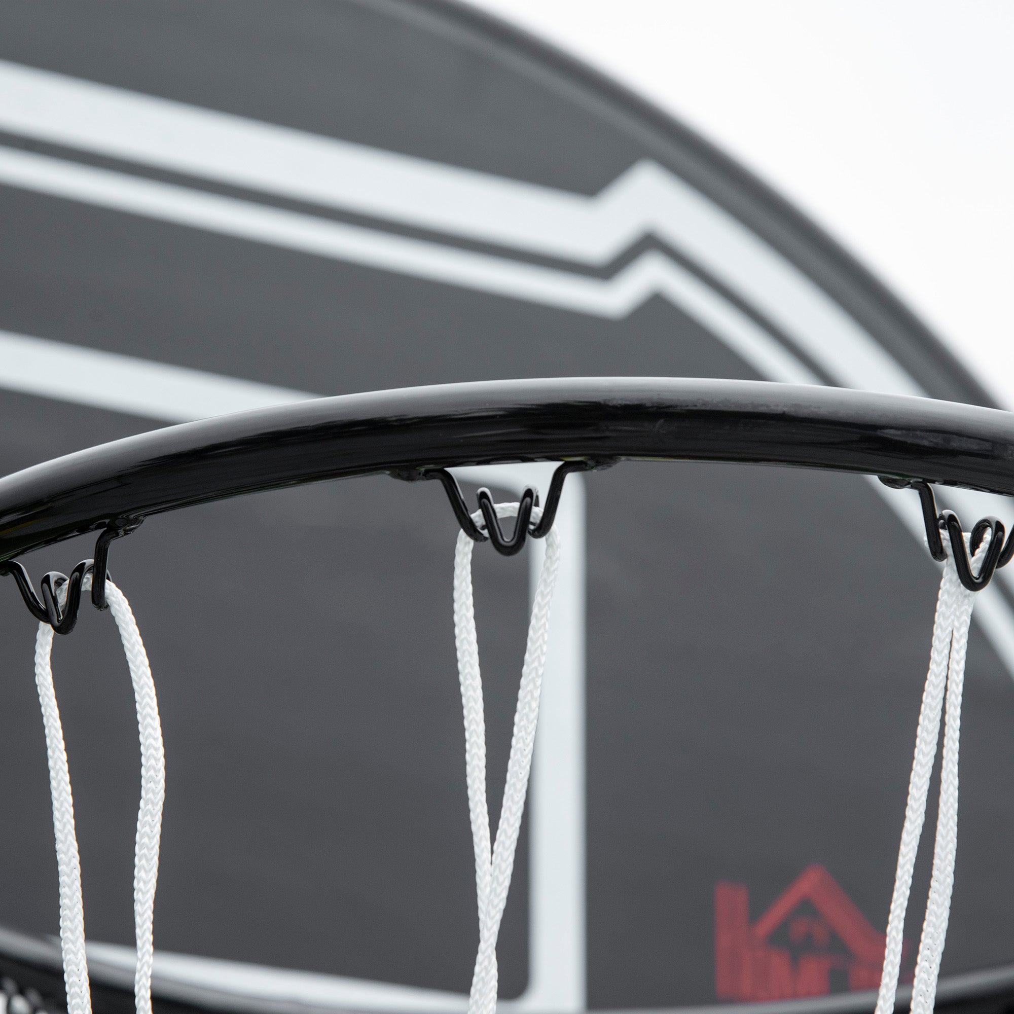 HOMCOM Adjustable Basketball Hoop and Stand, with Wheels and Weight Base Black - North Peak Garden Furniture