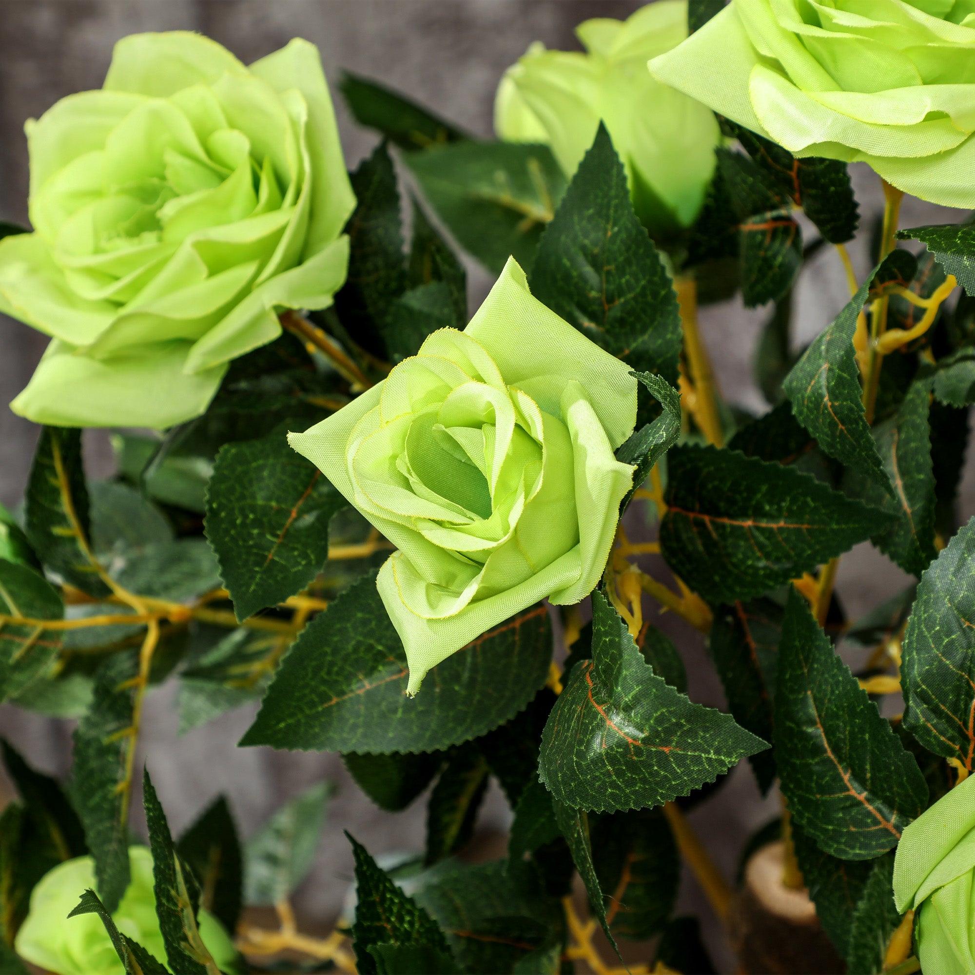 Outsunny Set of Two Faux Rose Trees - Green