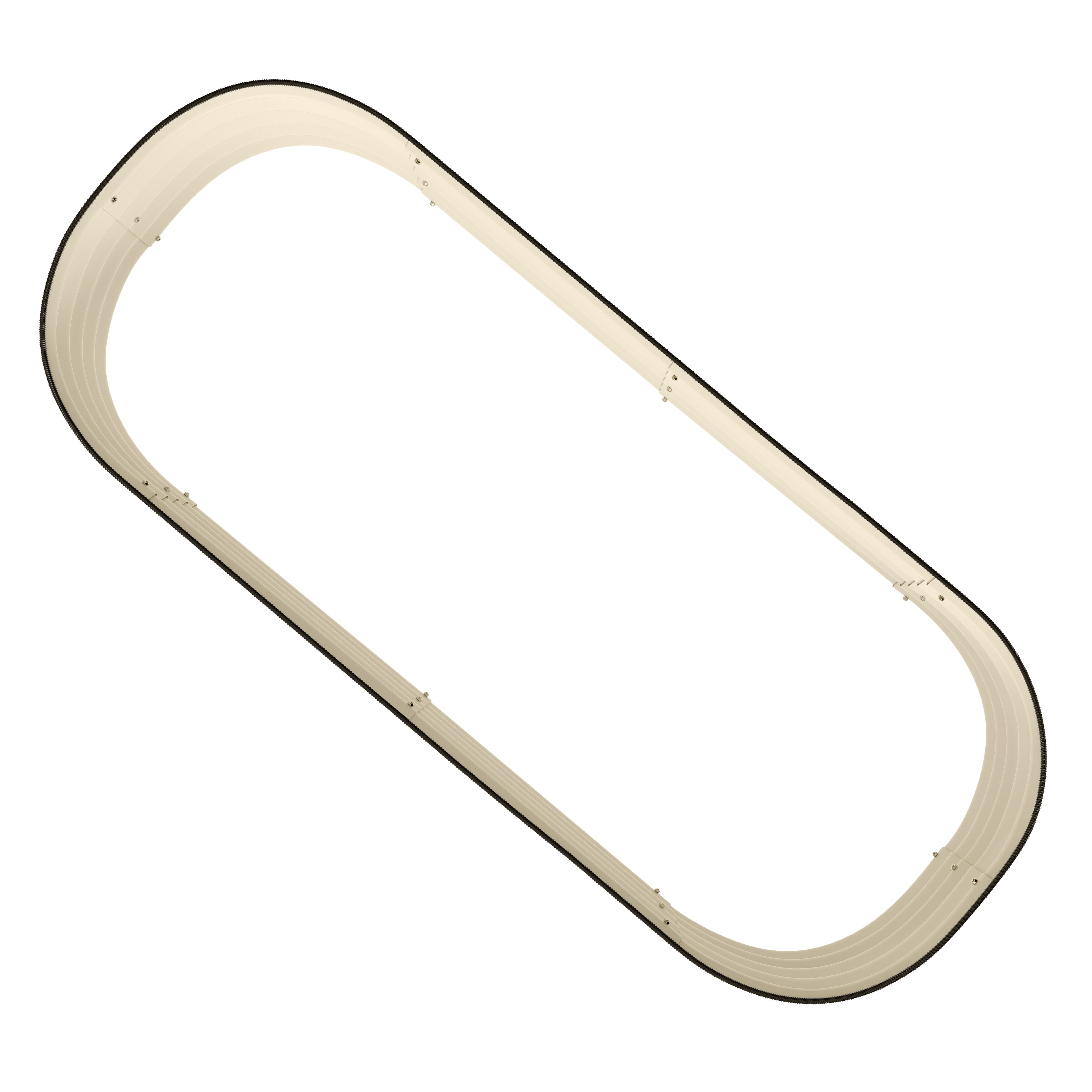 Outsunny Galvanised Raised Garden Bed, Metal Planter Box with Safety Edging, for Flowers, Herbs, Succulents, Cream White