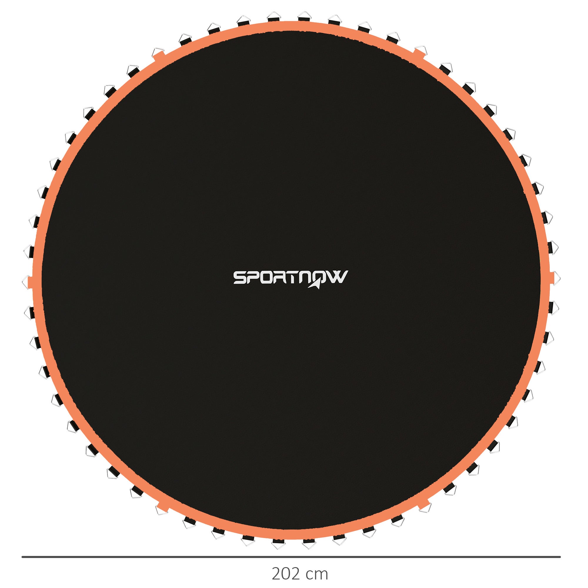 SPORTNOW Trampoline Replacement Mat with Spring Pull Tool, 42 V-Hooks, for 8ft Trampoline using 14cm Springs, Orange - North Peak Garden Furniture