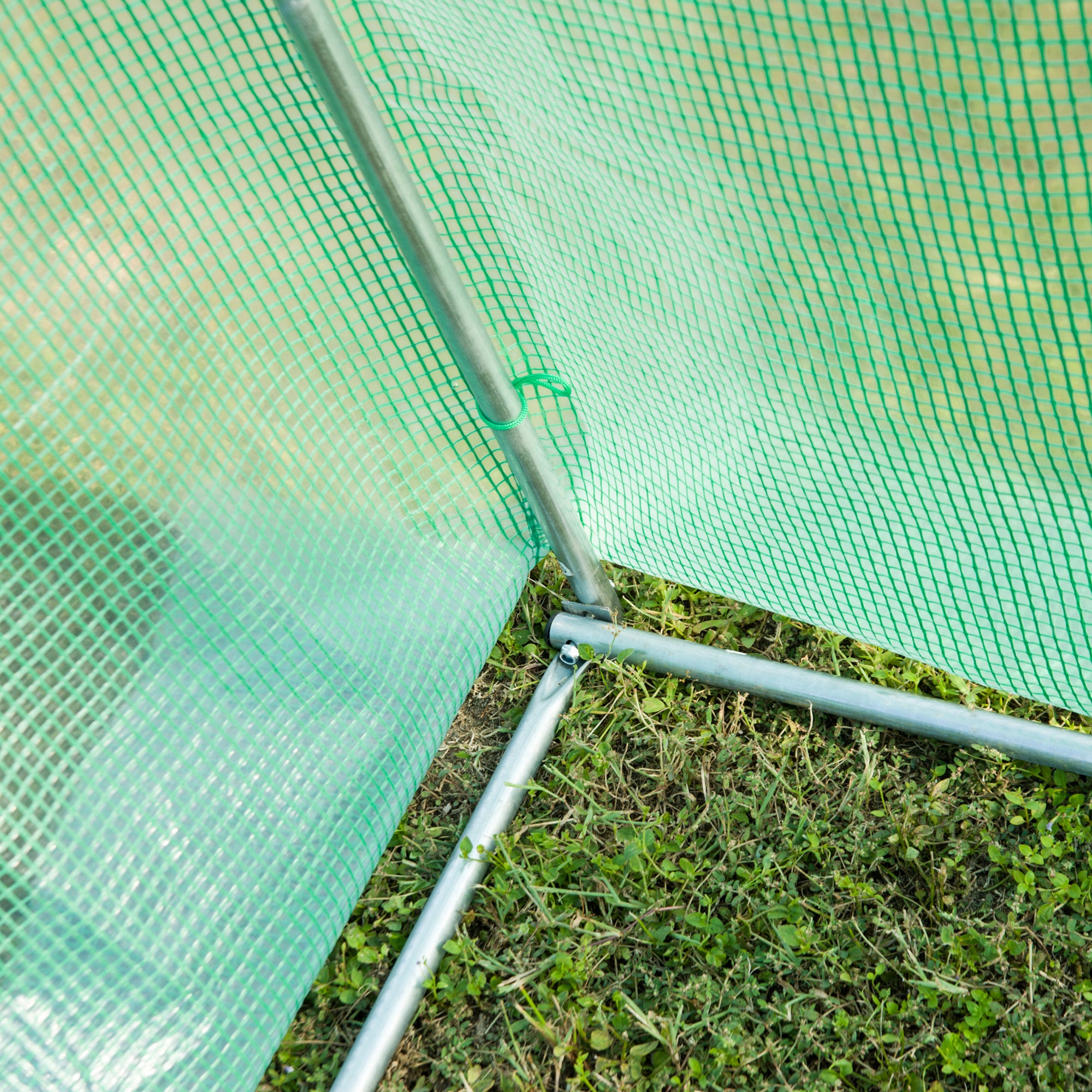 Outsunny Polytunnel Greenhouse with Windows and Door, Walk in Greenhouse for Garden, Backyard (3 x 2 M) - North Peak Garden Furniture