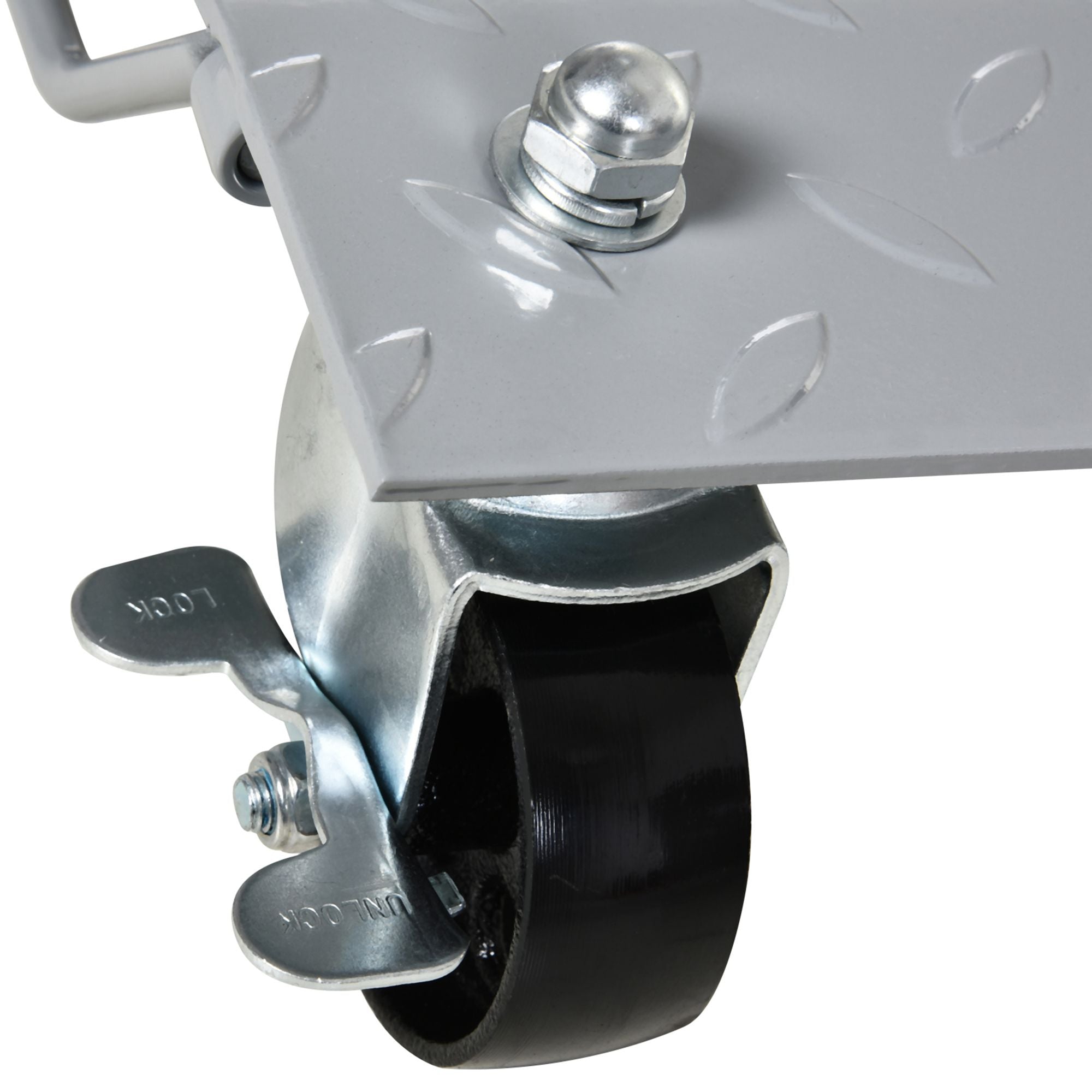 DURHAND 2 PCS Car Wheel Dollies with Swivel Casters, 680kg Capacity Car Dolly Skates Wheel Dolly Set with Non-Slip Metal Plates, Grey - North Peak Garden Furniture