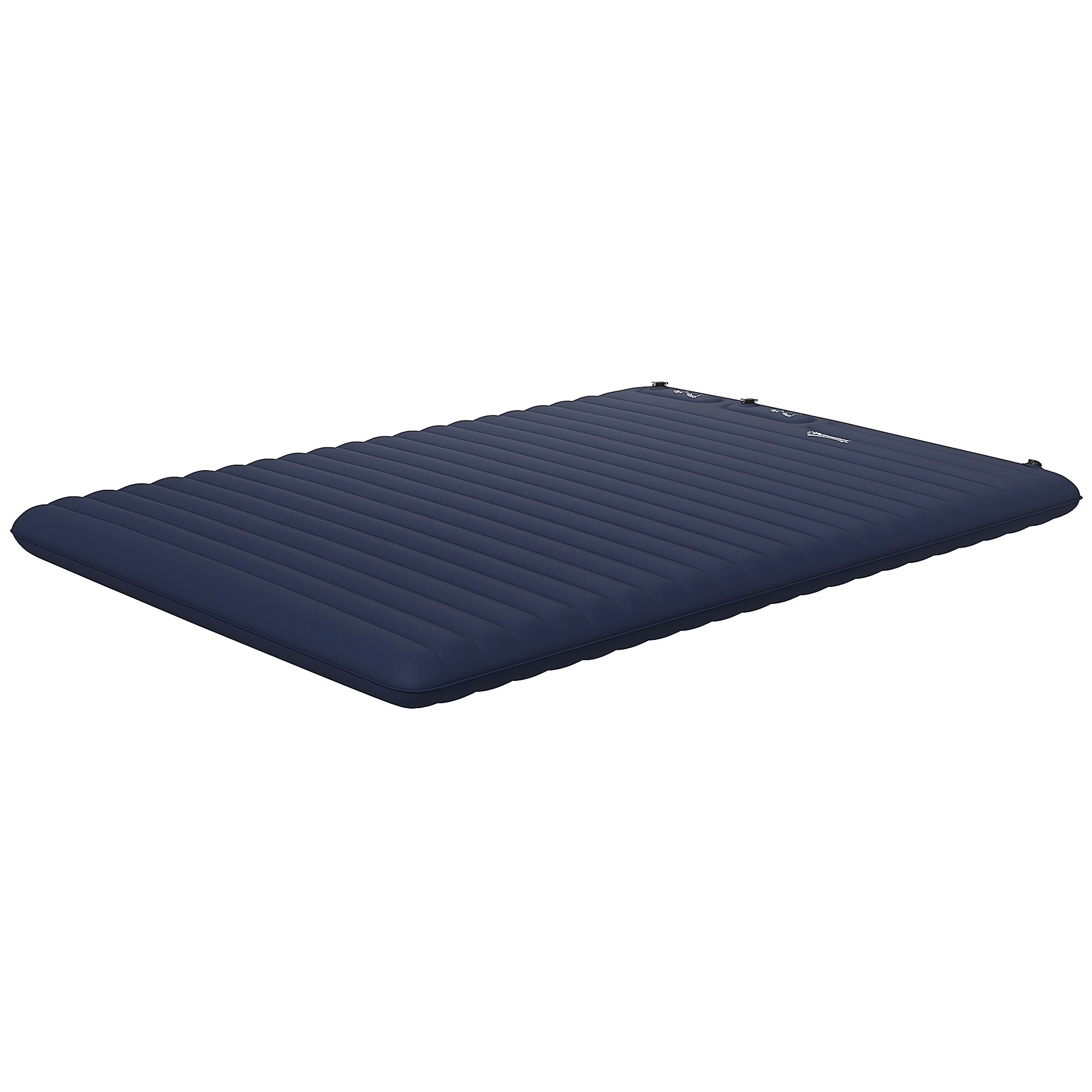 Outsunny Double Inflatable Mattress, with Built-In Pump - Blue