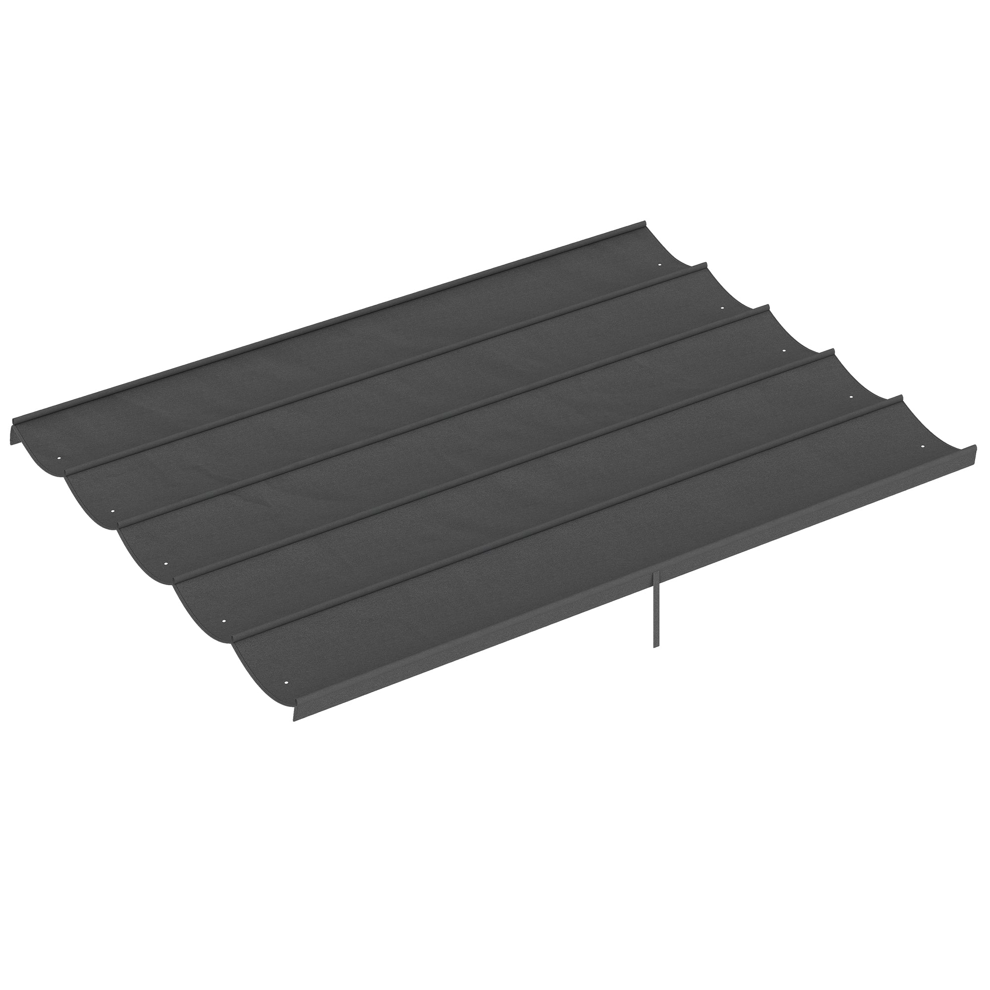 Outsunny Retractable Pergola Shade Cover, Replacement Canopy for 4 x 3 (m) Pergola, Retractable Roof, Dark Grey