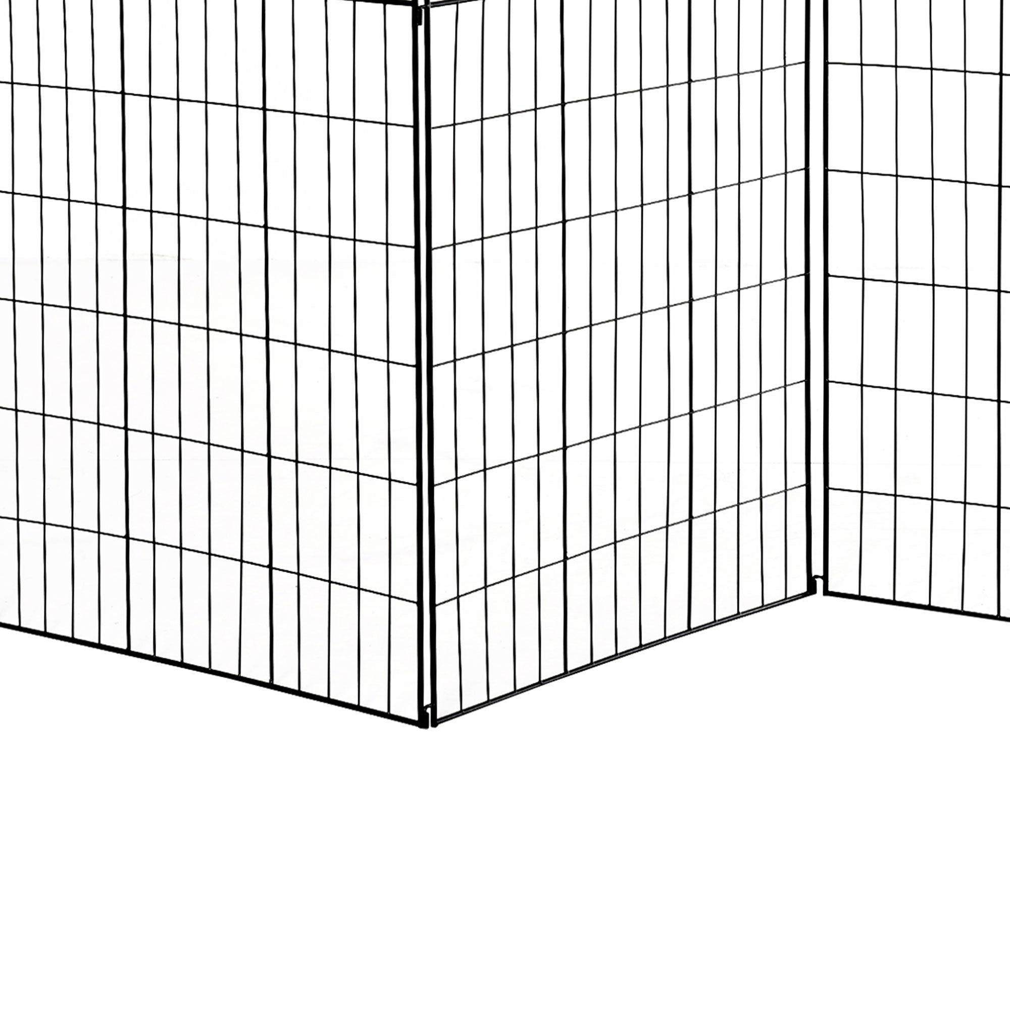 Outsunny Garden Decorative Fence 4 Panels 44in x 12ft Metal Wire Landscape Border Edging - North Peak Garden Furniture