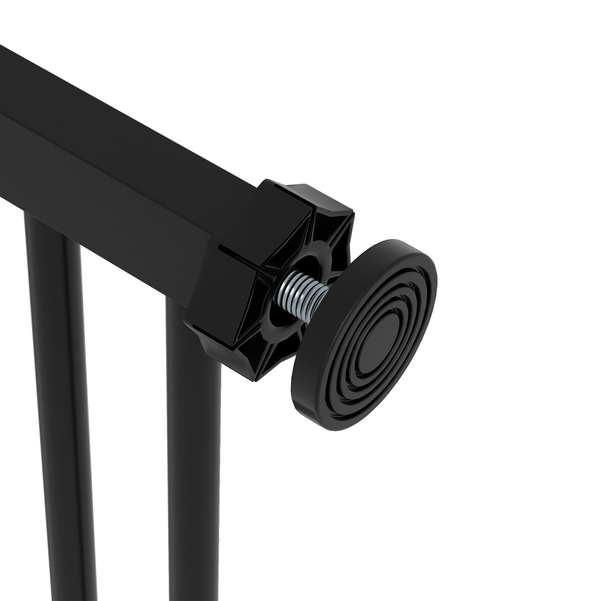 PawHut Metal 74-87cm Wide Adjustable Dog Gate Black - North Peak Garden Furniture