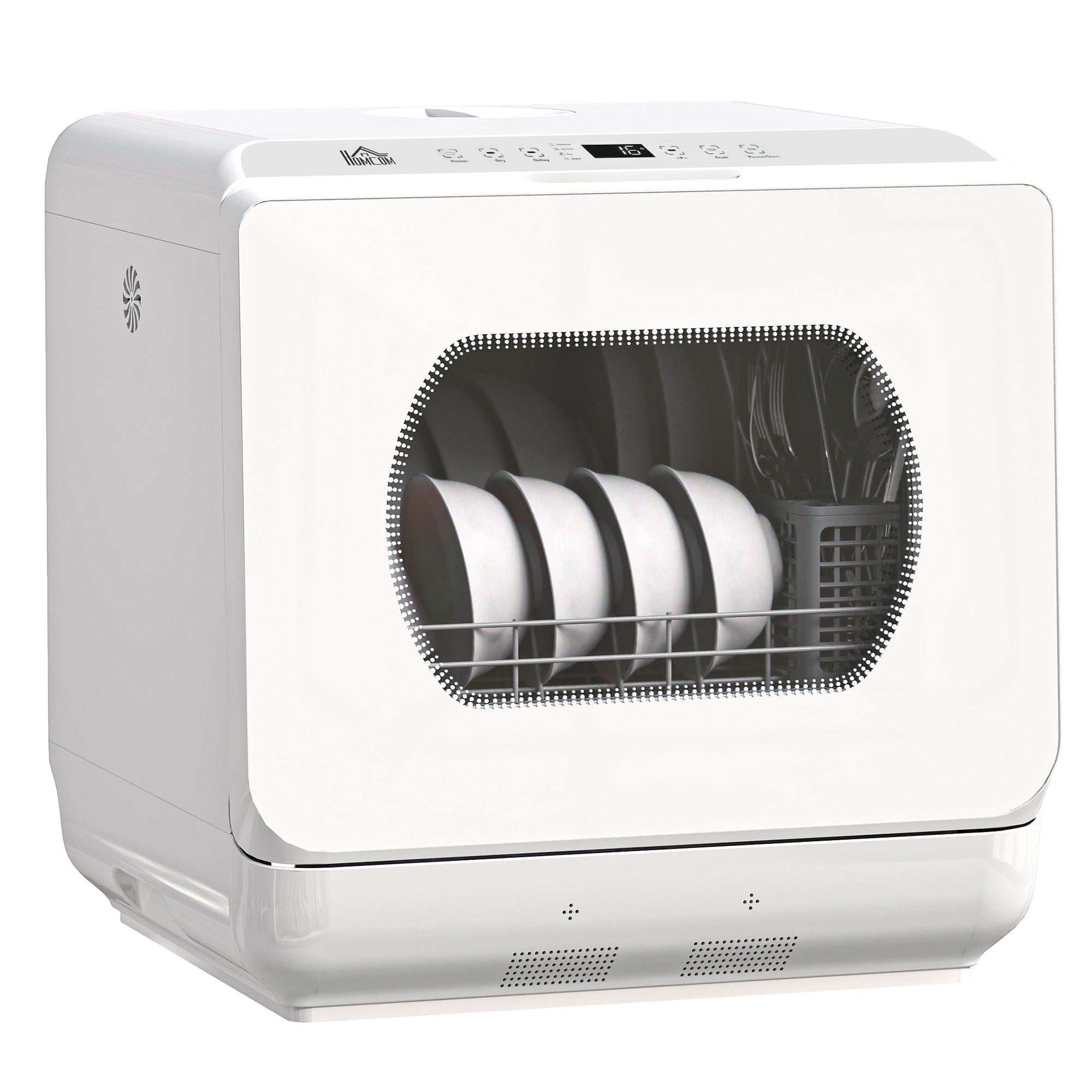 HOMCOM Multi-Program 6L Tabletop Dishwasher