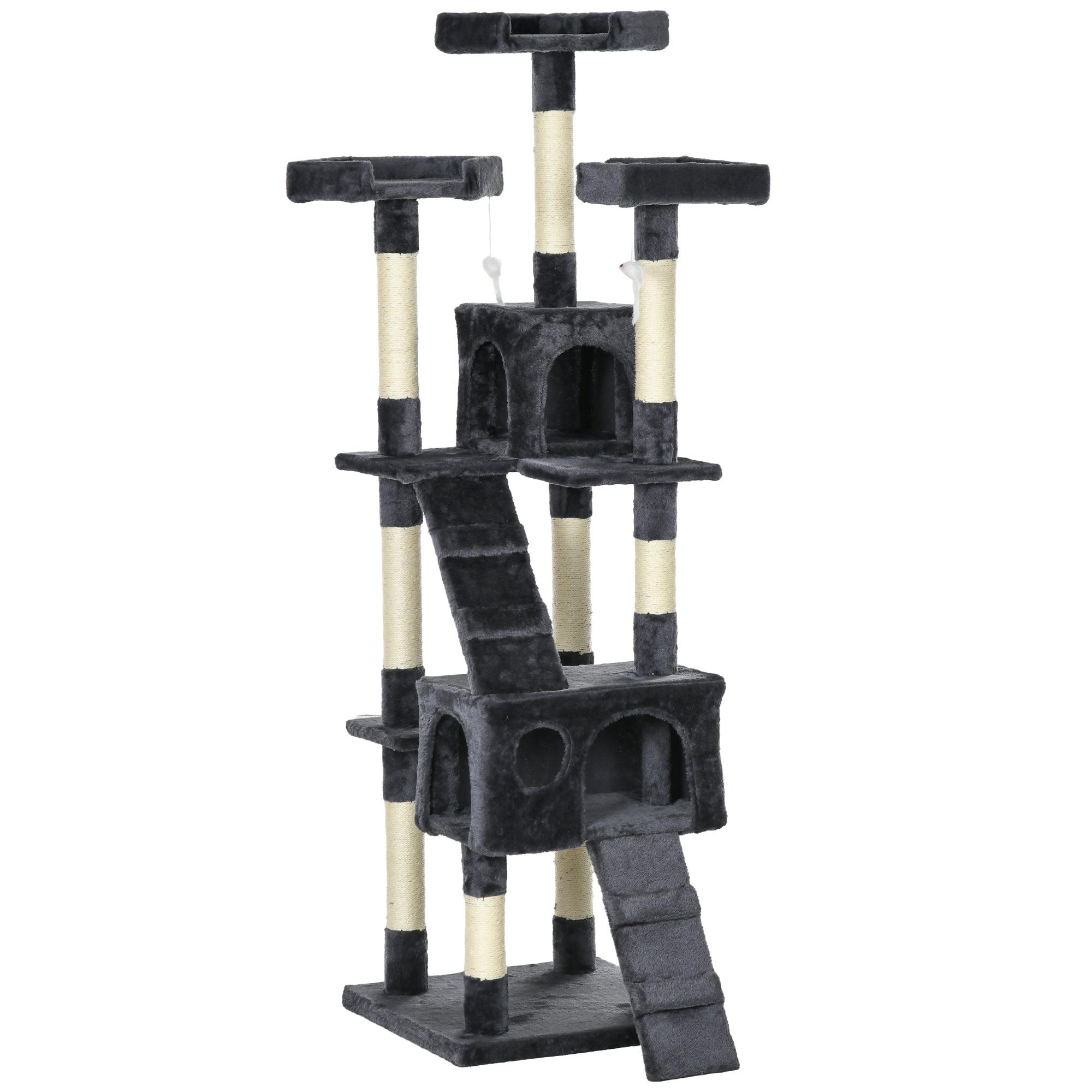 PawHut Cat Tree Scratching House, Activity Play Centre