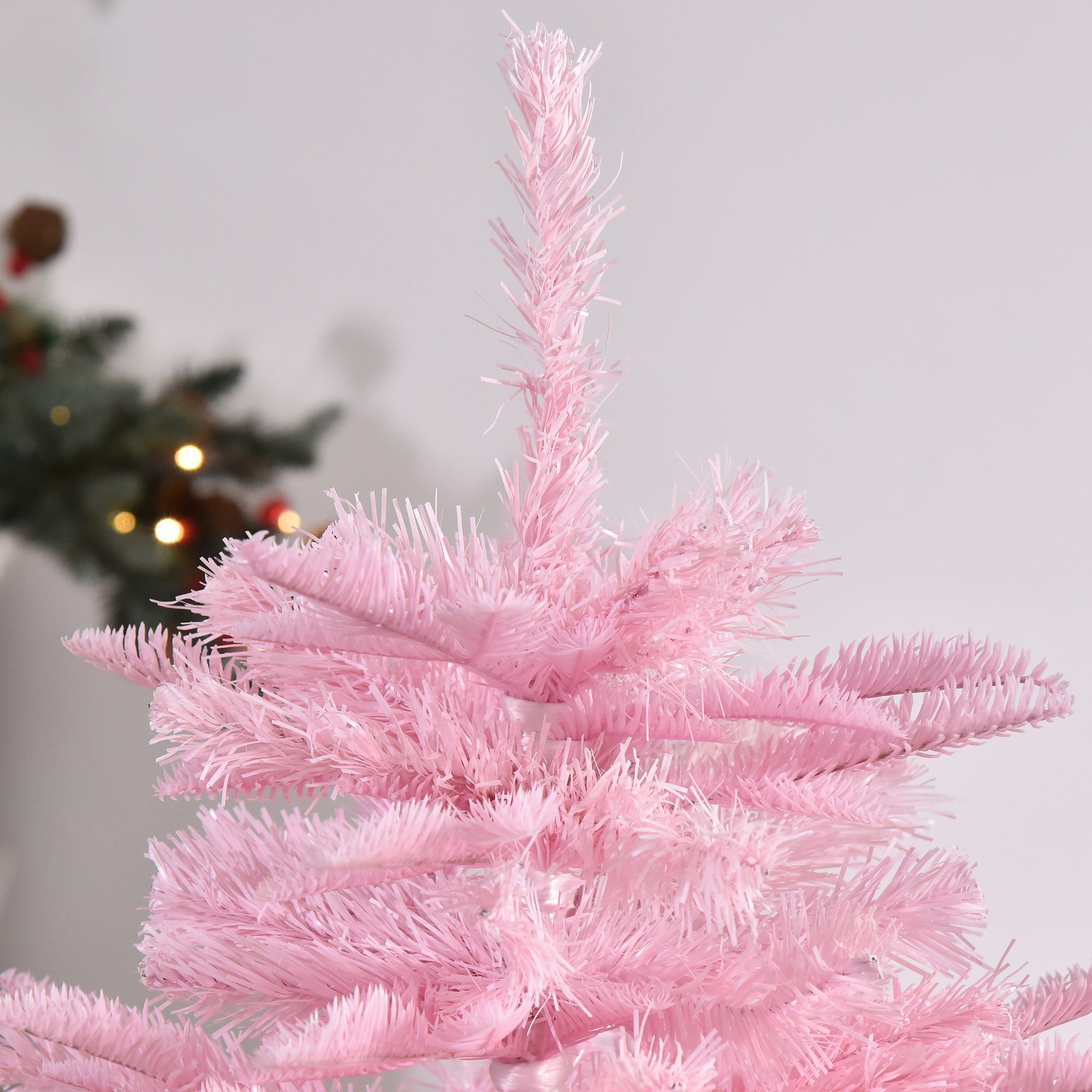 HOMCOM 4FT Artificial Christmas Tree Holiday Xmas Holiday Tree Decoration with Automatic Open for Home Party, Pink - North Peak Garden Furniture