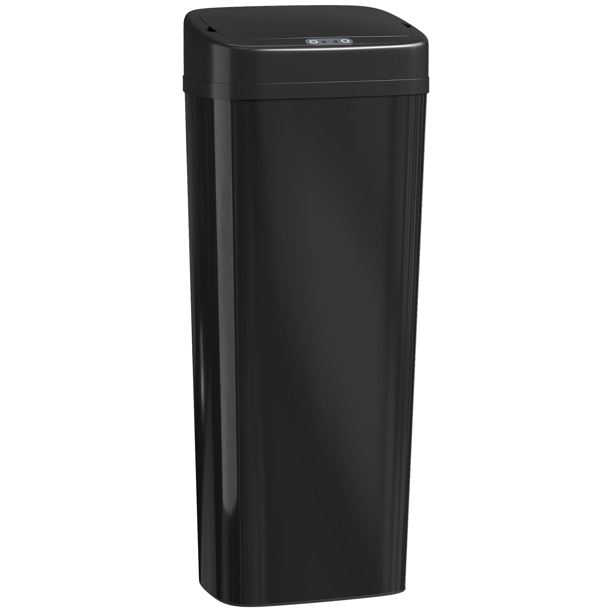 HOMCOM 50L Stainless Steel Sensor Bin - Black