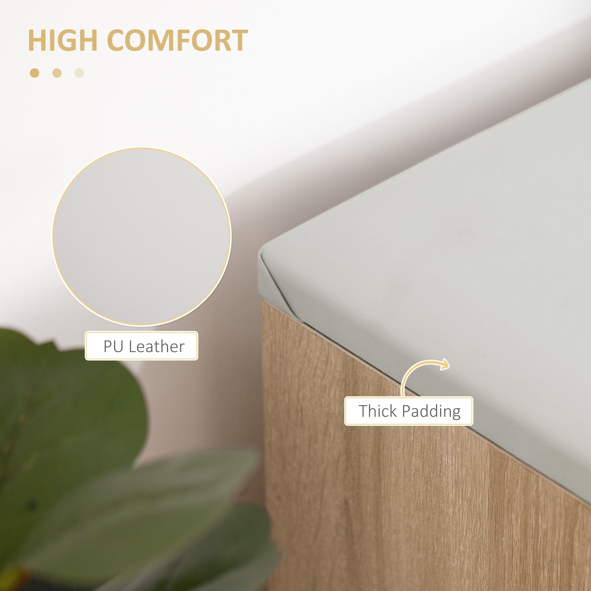 HOMCOM Shoes Cabinet Bench Hidden Storage Padded Seat Organiser Footwear Rack Hallway Oak Tone - North Peak Garden Furniture