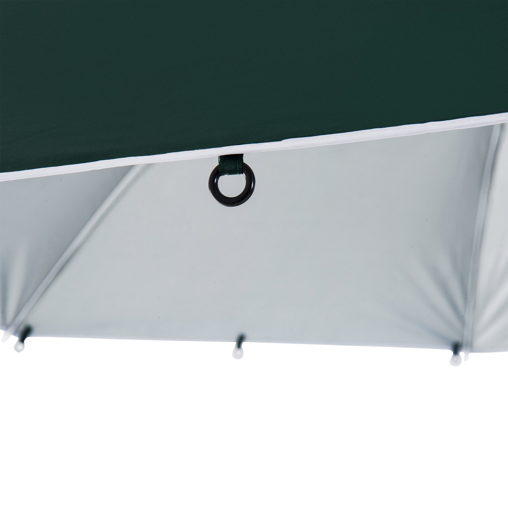 Outsunny 2m UV Protection Fishing Beach Umbrella Brolly Shelter w/ Side Panel Tent Green - North Peak Garden Furniture