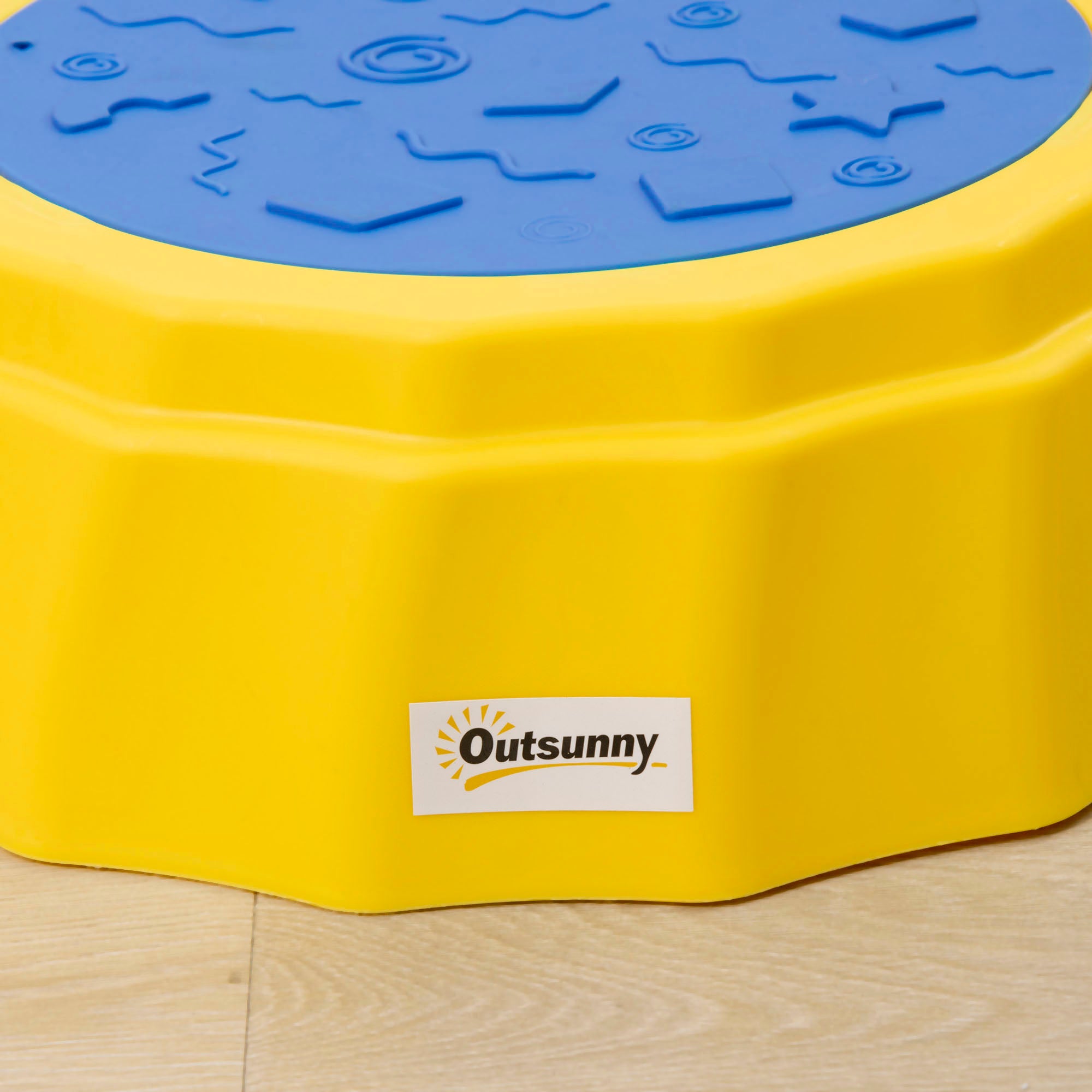 Outsunny Five-Piece Kids Stepping Stones and Balance Bridge w/ Non-Slip Surface & Bottom. for Toddlers - Multicoloured - North Peak Garden Furniture