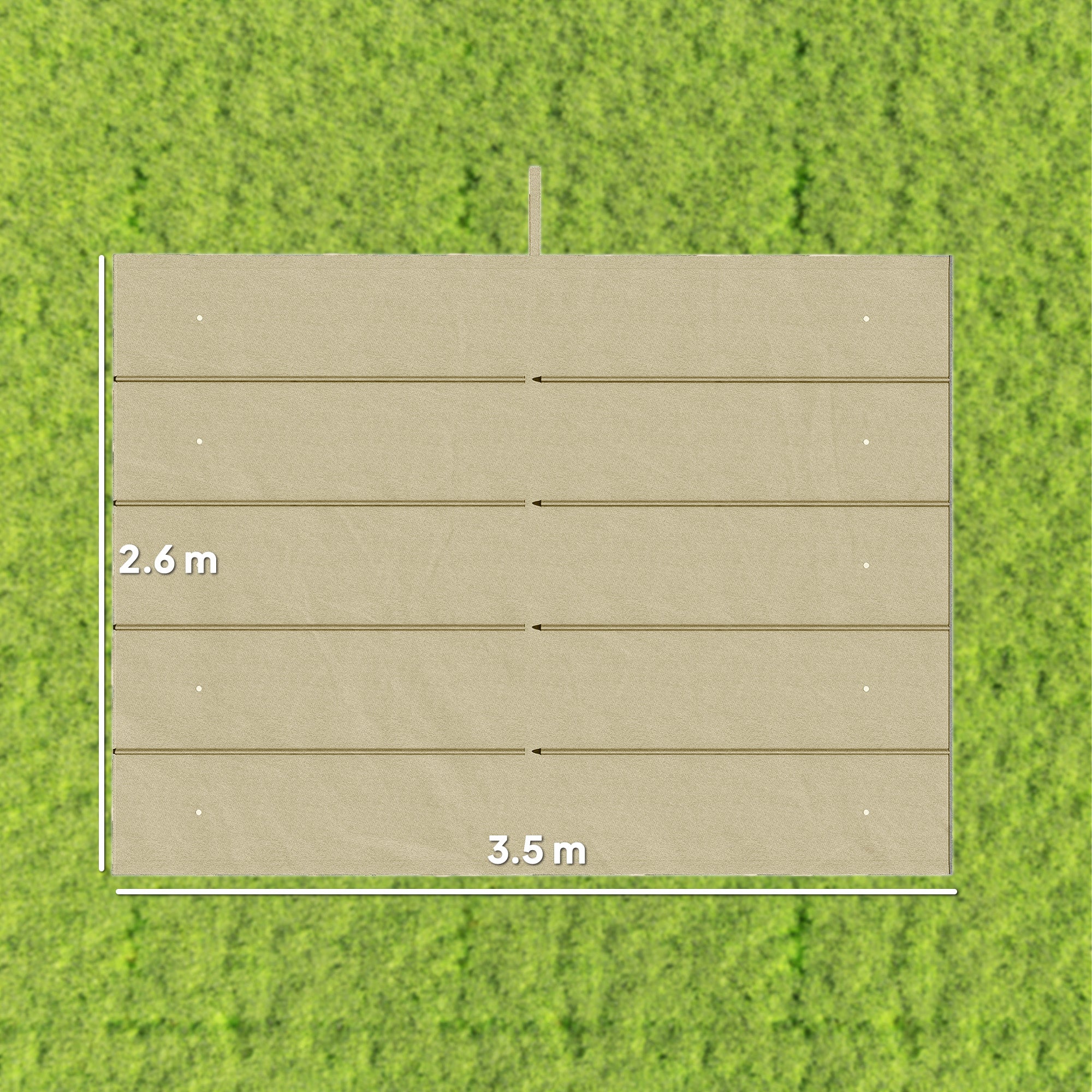 Outsunny Retractable Pergola Shade Cover, Replacement Canopy for 4 x 3 (m) Pergola, Retractable Roof, Beige