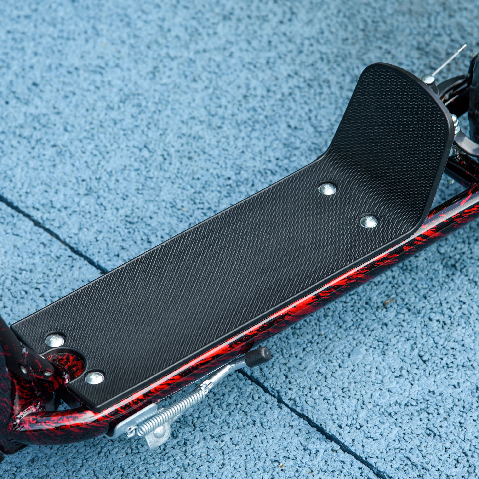 AIYAPLAY Kids Scooter with Adjustable Handlebar, Children's Kick Scooter with Non-slip Footplate, Rear Brake, Kickstand, Red - North Peak Garden Furniture
