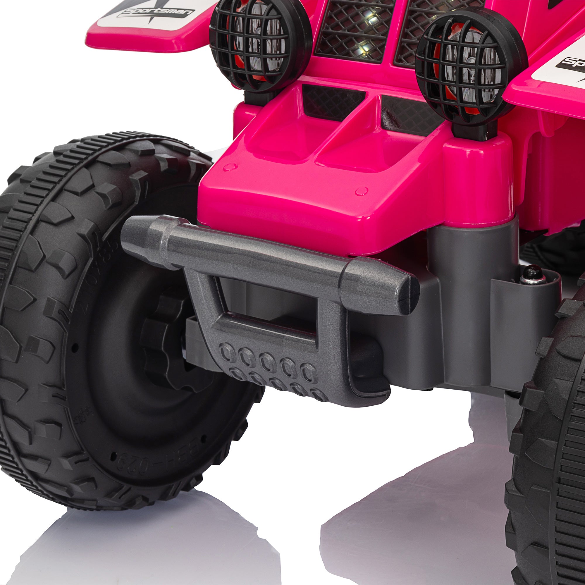 AIYAPLAY 6V Electric Quad Bike for Kids, Ride On ATV w/ Forward Backward, Headlights, for 18-36 Months - Pink