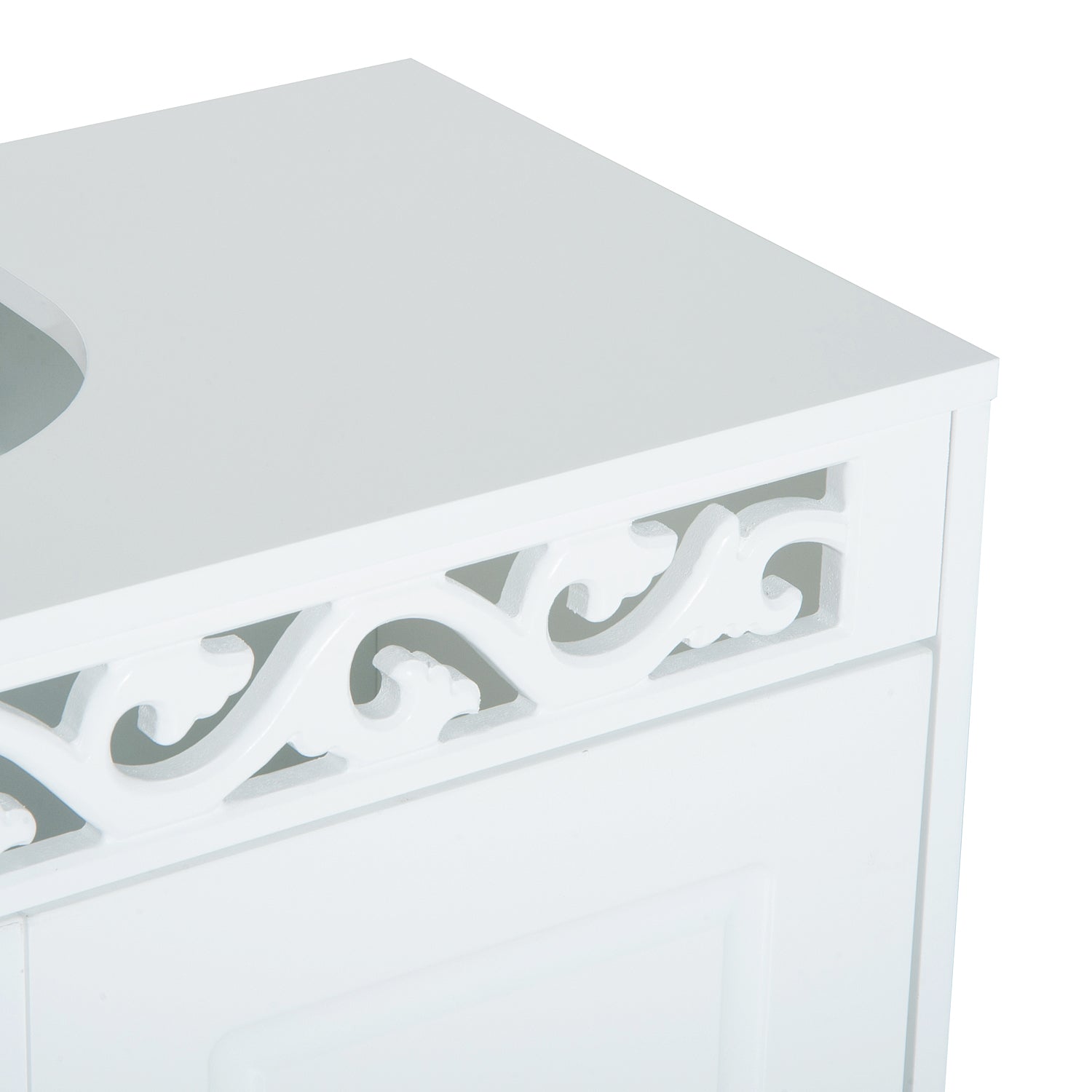 HOMCOM Bathroom Under Sink Storage Cabinet 2 Door Wooden Cupboard Vanity Units - North Peak Garden Furniture