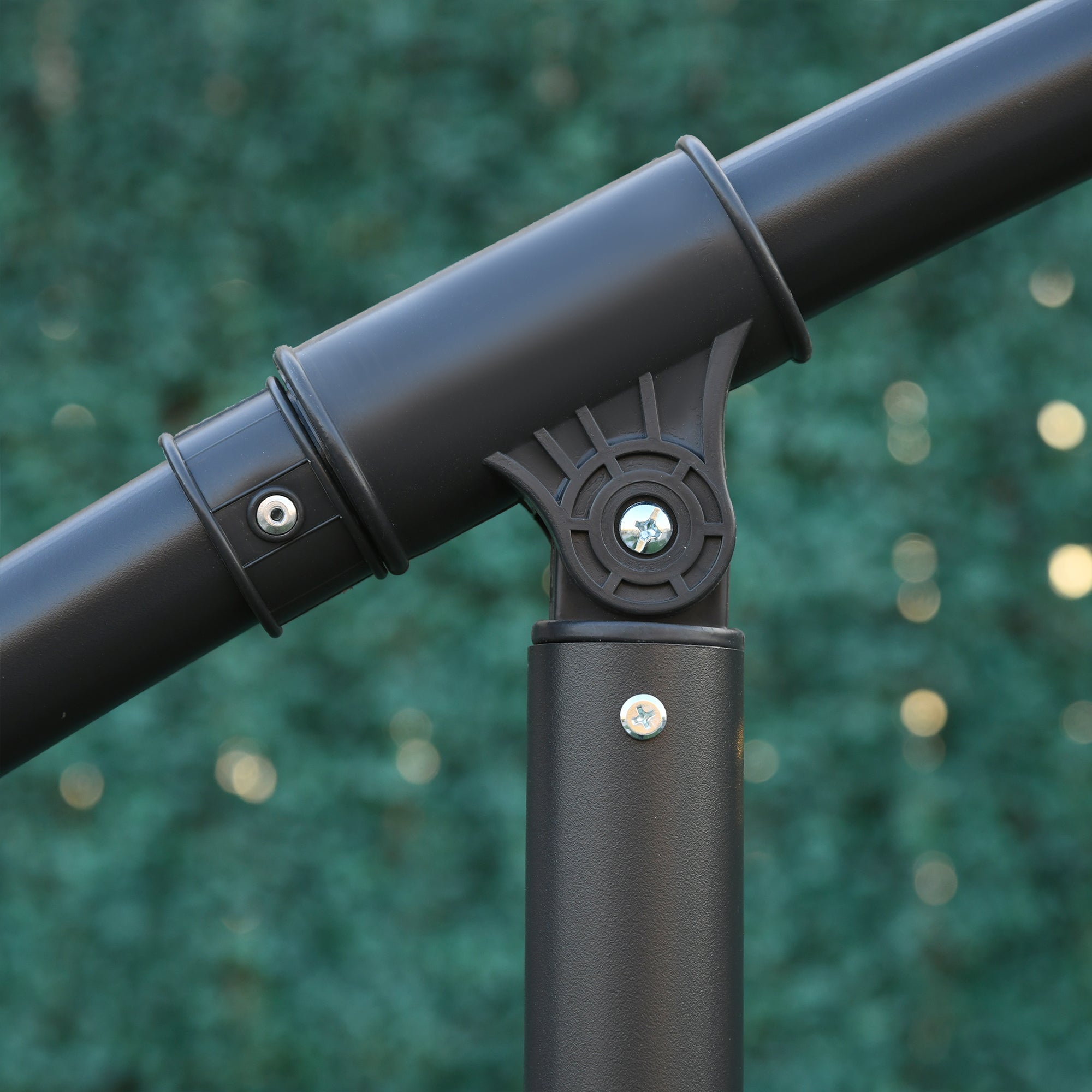 Outsunny 3(m) Offset Cantilever Parasol, with Cross Base - Blue - North Peak Garden Furniture