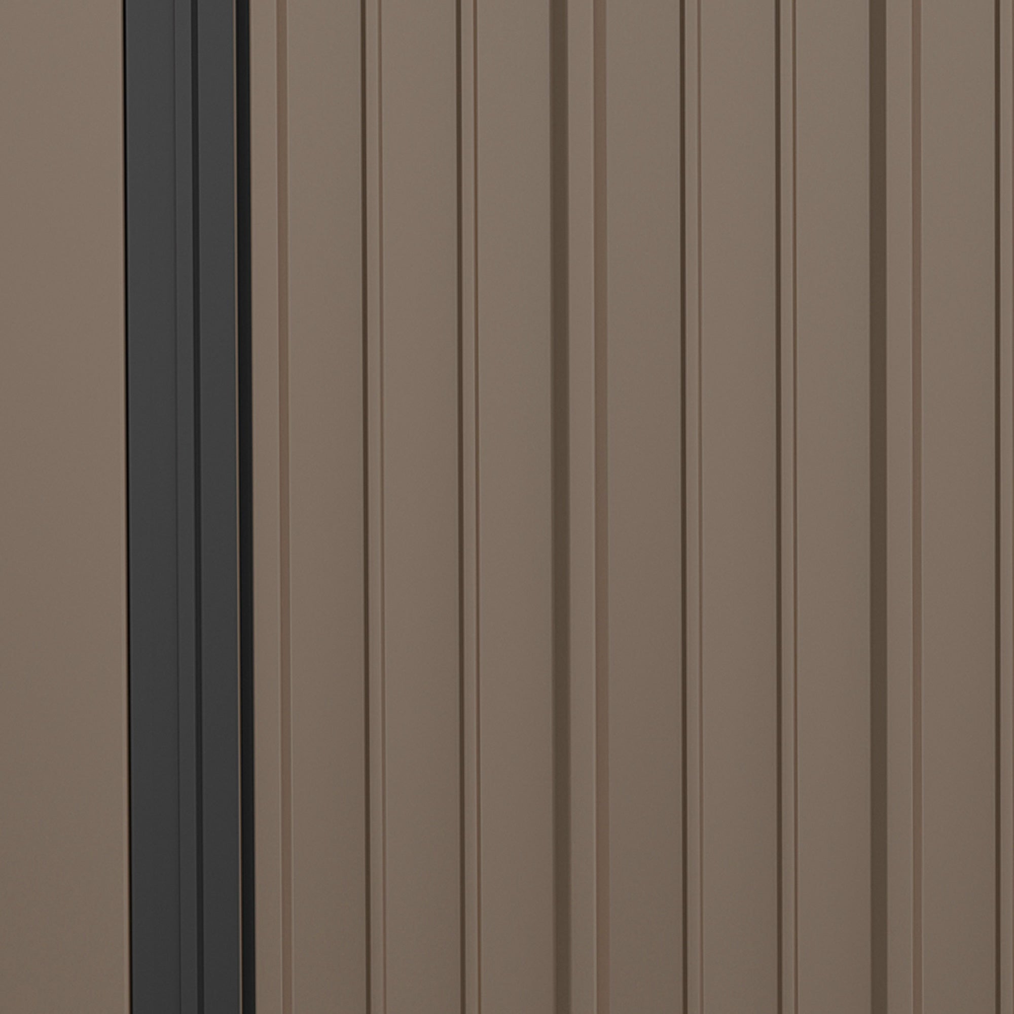 Outsunny Outdoor Storage Shed, Garden Metal Storage Shed w/ Single Door for Garden, Patio, 5.3ft x 3.1ft, Brown - North Peak Garden Furniture