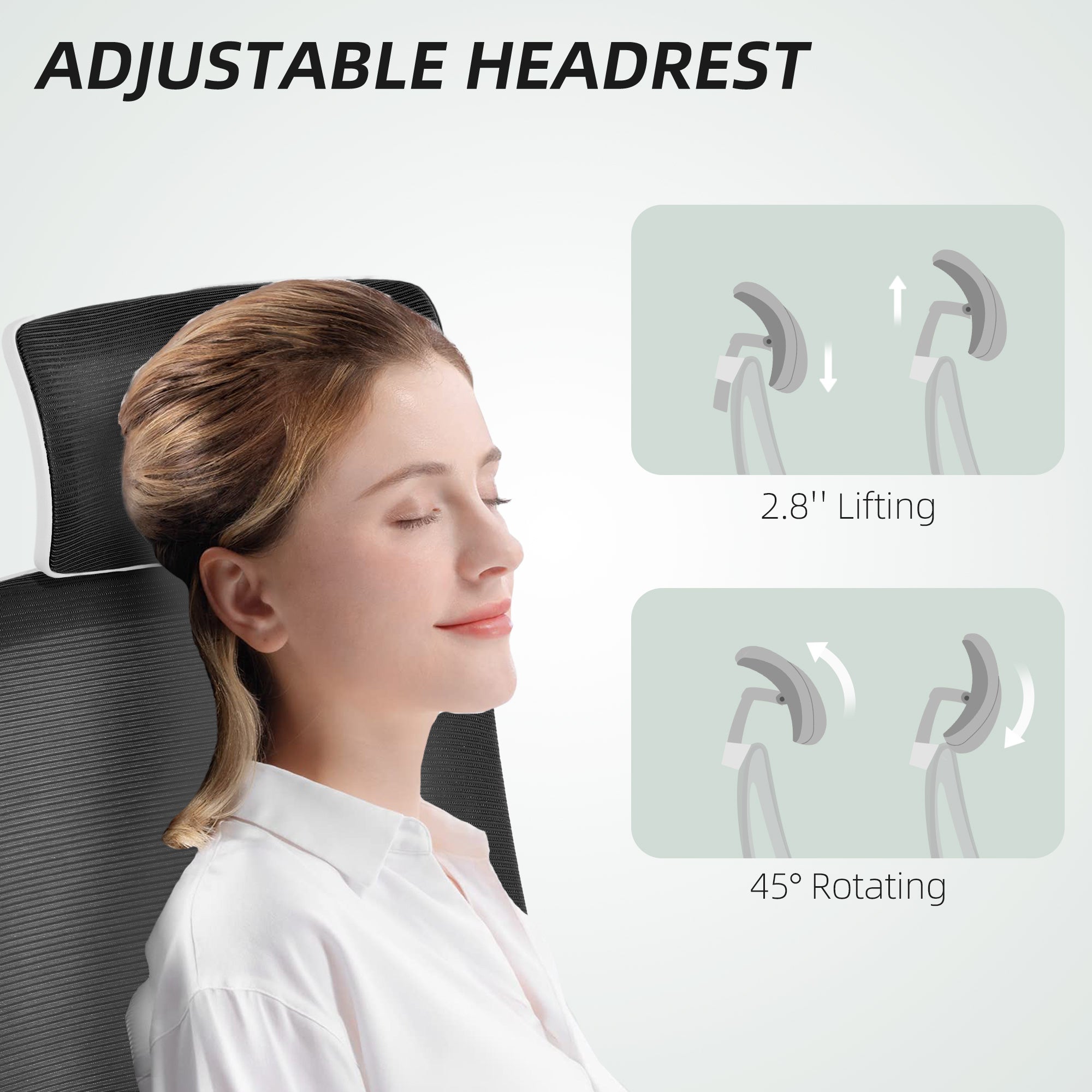 HOMCOM Multi-Adjust Office Chair - Black - North Peak Garden Furniture