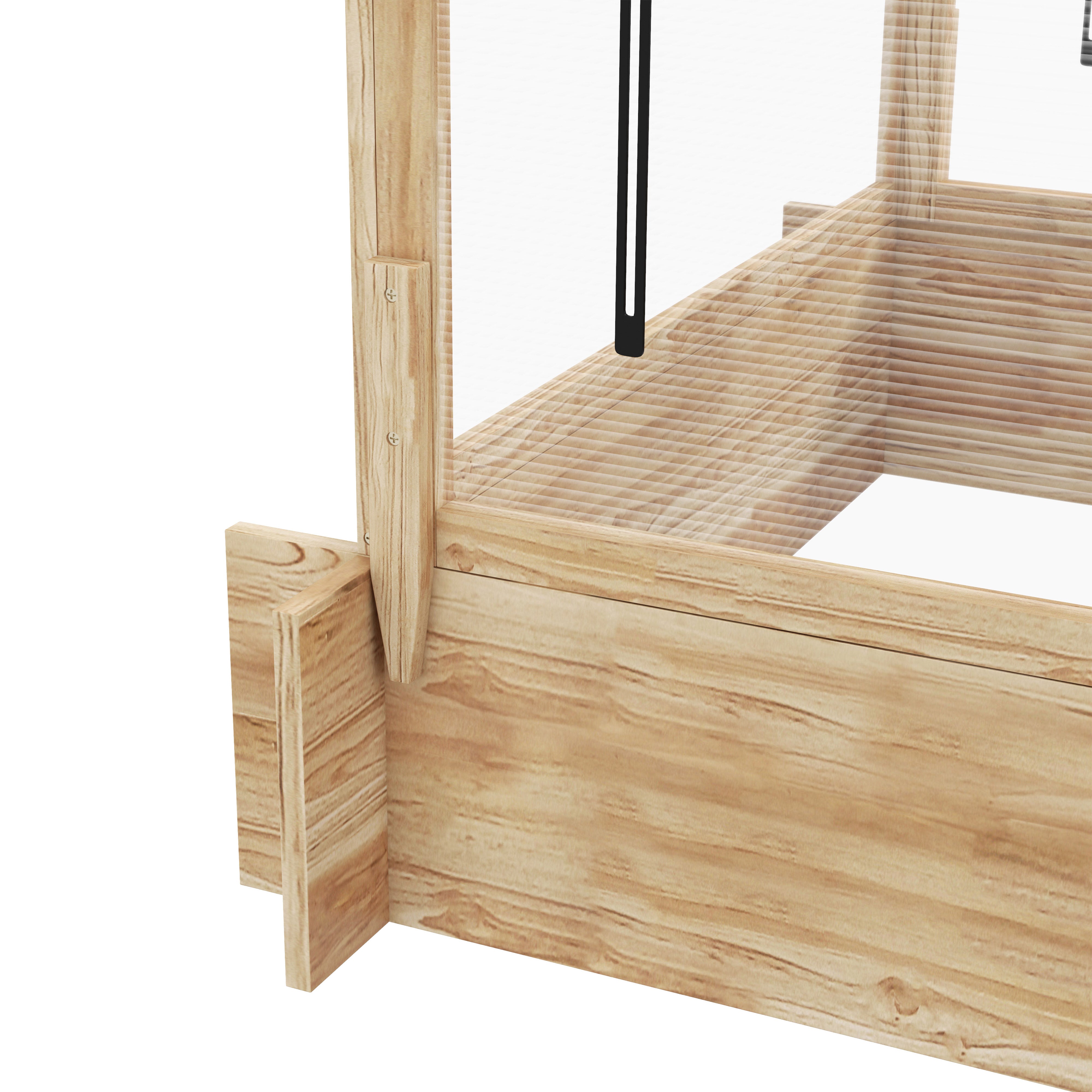 Outsunny 2-In-1 Wooden Greenhouse Planter Box - Natural - North Peak Garden Furniture