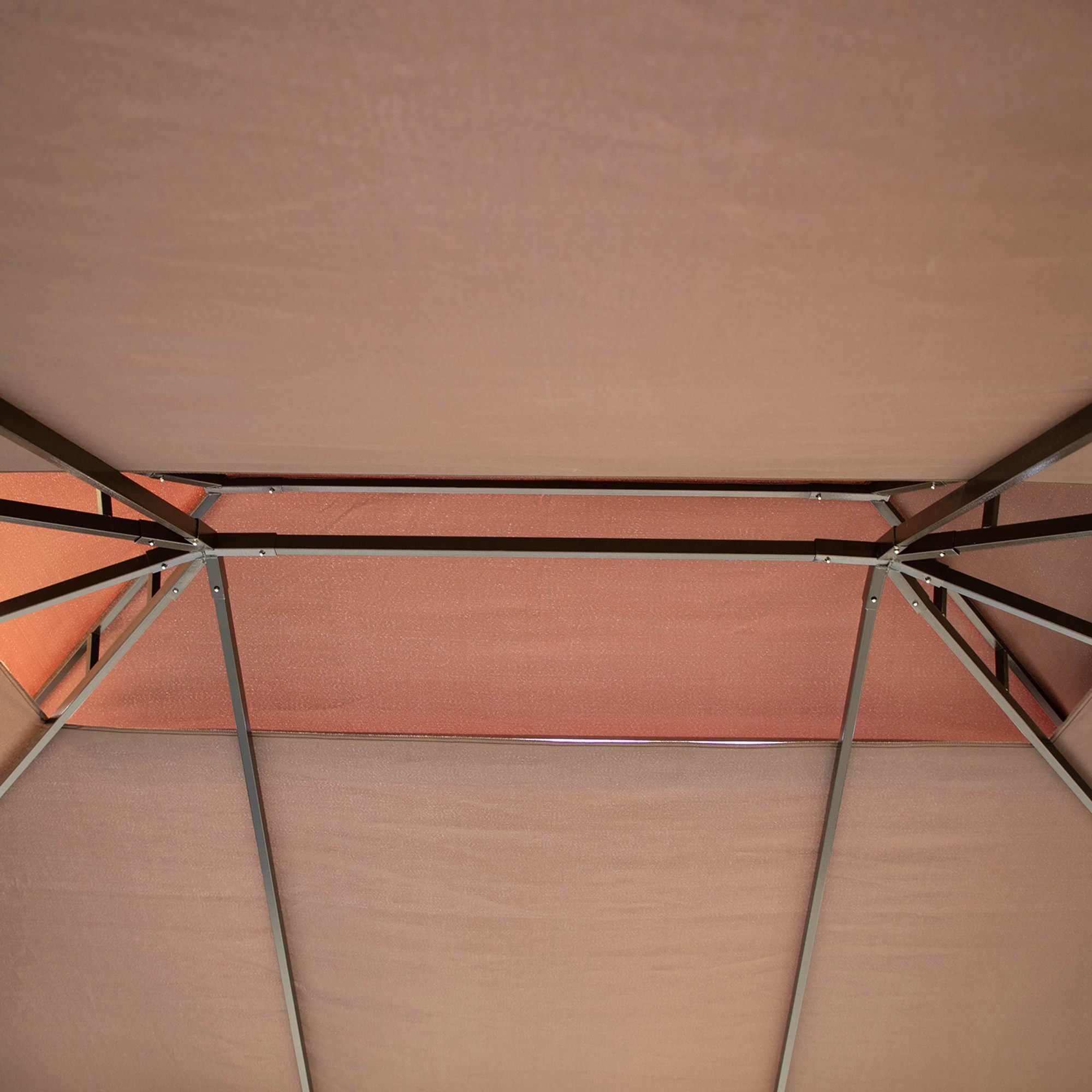 Outsunny 3 x 4m Aluminium Garden Gazebo, Marquee Canopy Shelter Pavilion Party Tent with Nets and Curtains for Garden, Lawn, Backyard and Deck, Coffee - North Peak Garden Furniture