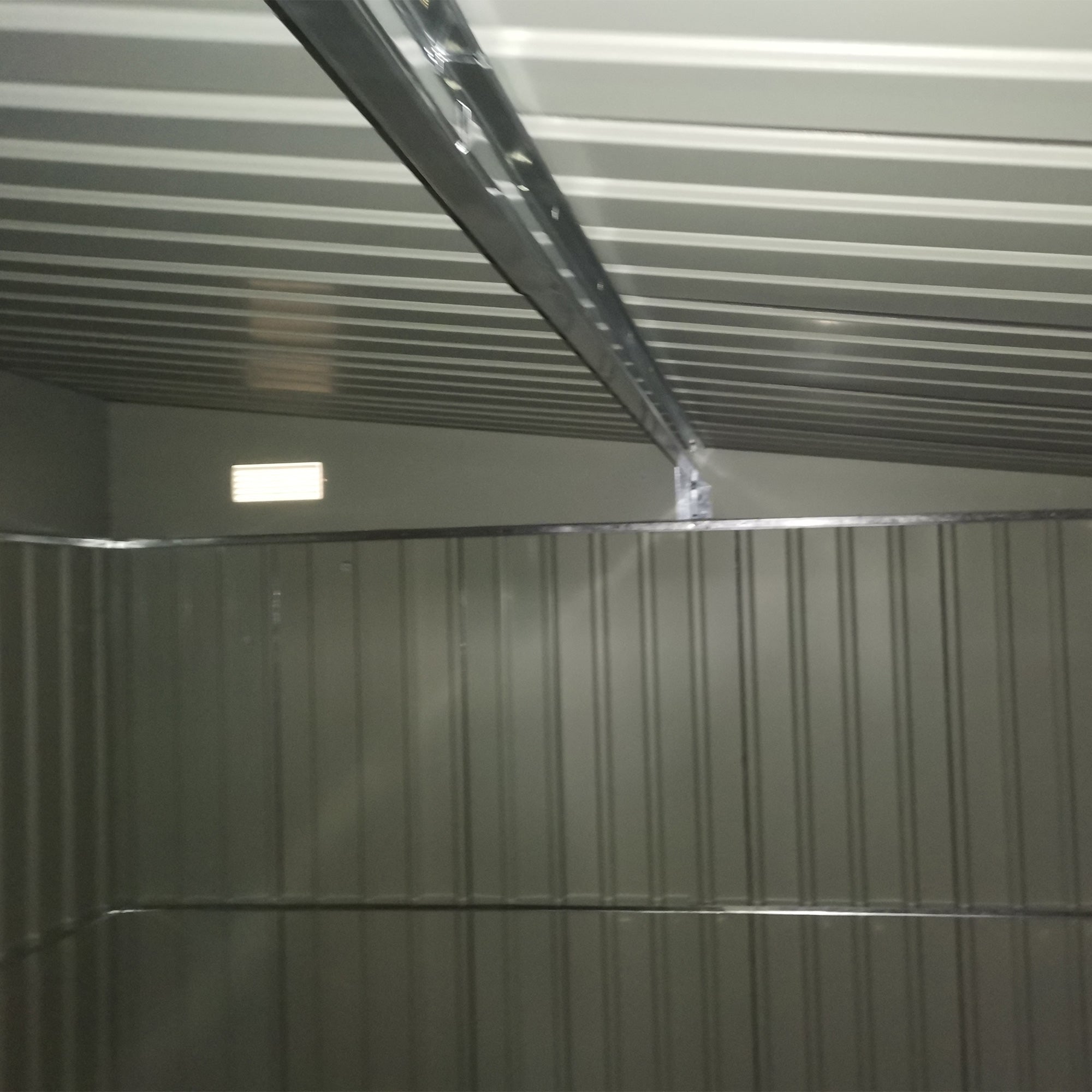 Outsunny 3.3 x 2.68m Corrugated Metal Shed - Black - North Peak Garden Furniture