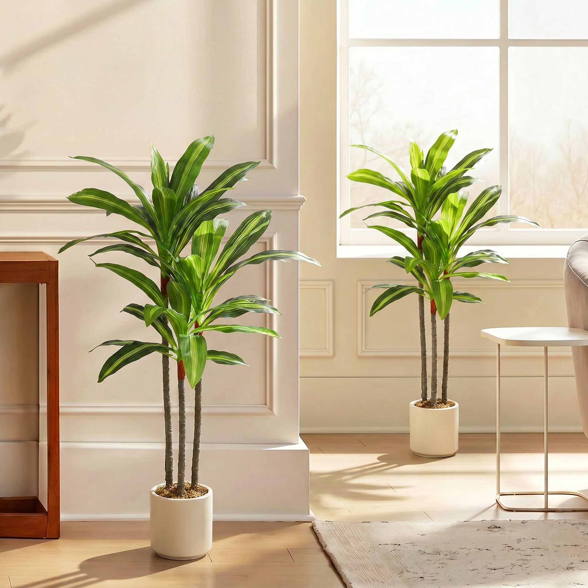 HOMCOM 90cm Lifelike Fake Tree, Artificial Dracaena Tree with Bendable Trunks, Green