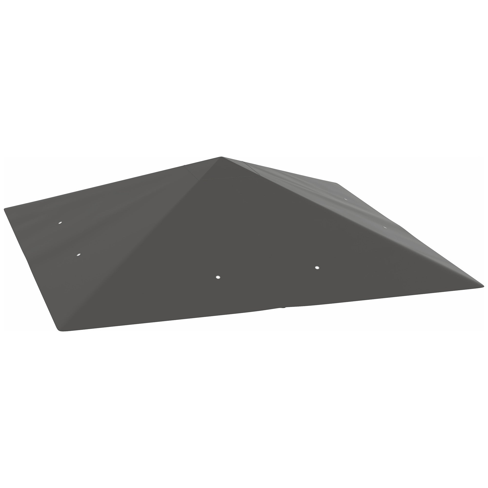 Outsunny 3 x 3(m) Gazebo Canopy Replacement Cover, Garden Gazebo Roof Replacement with Drain Holes, Water Resistant PVC Coating, 370g/㎡, UPF30+, TOP COVER ONLY, Grey - North Peak Garden Furniture
