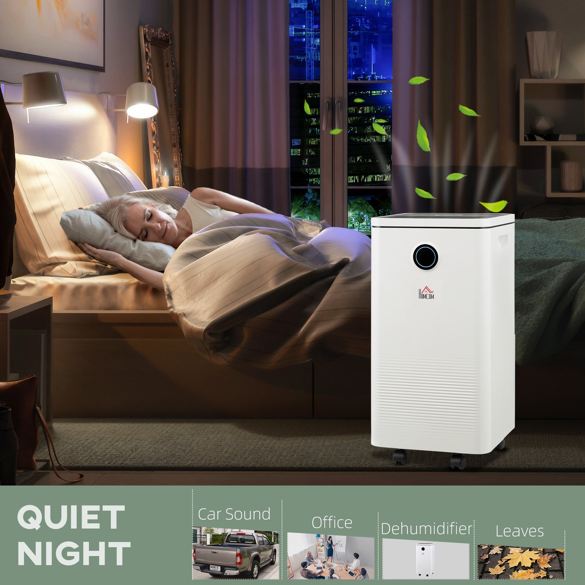 HOMCOM 10L/Day Dehumidifier with 2.5L Water Tank, Digital Display, Intelligent & Sleep Mode, 24H Timer, Laundry Clothes Drying, for Home and Large Room Basement - North Peak Garden Furniture