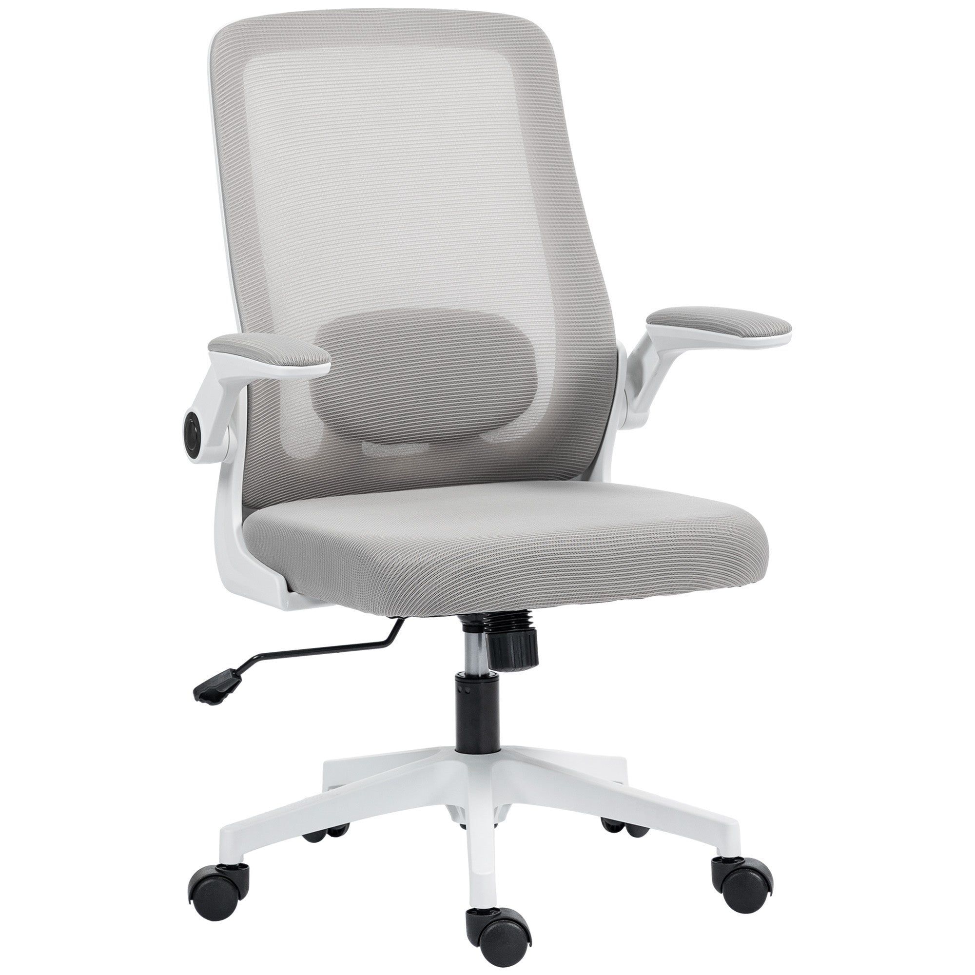 HOMCOM Mesh Back Adjustable Office Chair - Grey - North Peak Garden Furniture