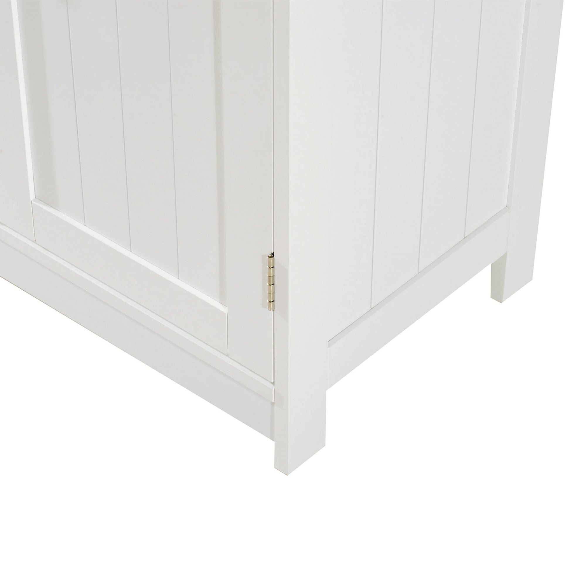 HOMCOM Under Sink Bathroom Storage Cabinet 2 Layers Vanity Unit Wooden - White - North Peak Garden Furniture