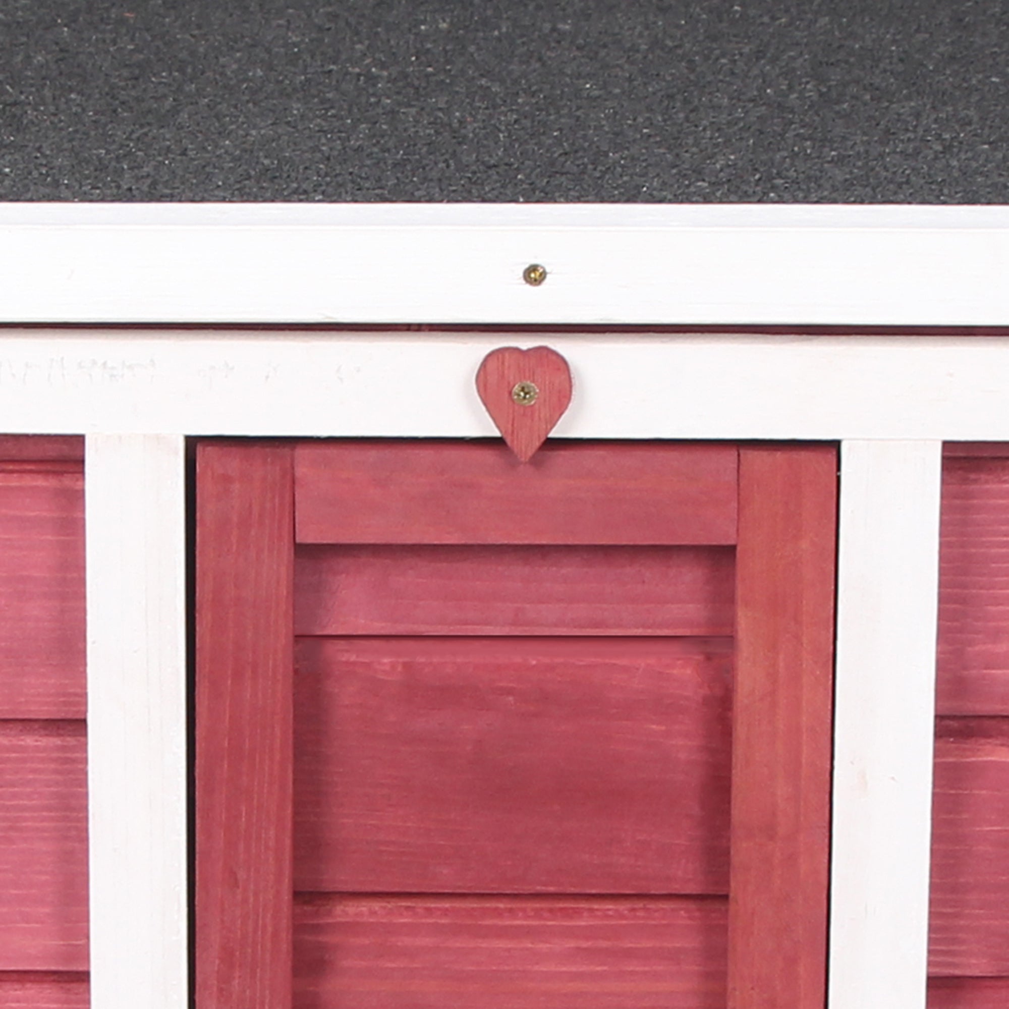 PawHut Wooden Rabbit Hutch 51 x 42 x 43 cm, Red - North Peak Garden Furniture