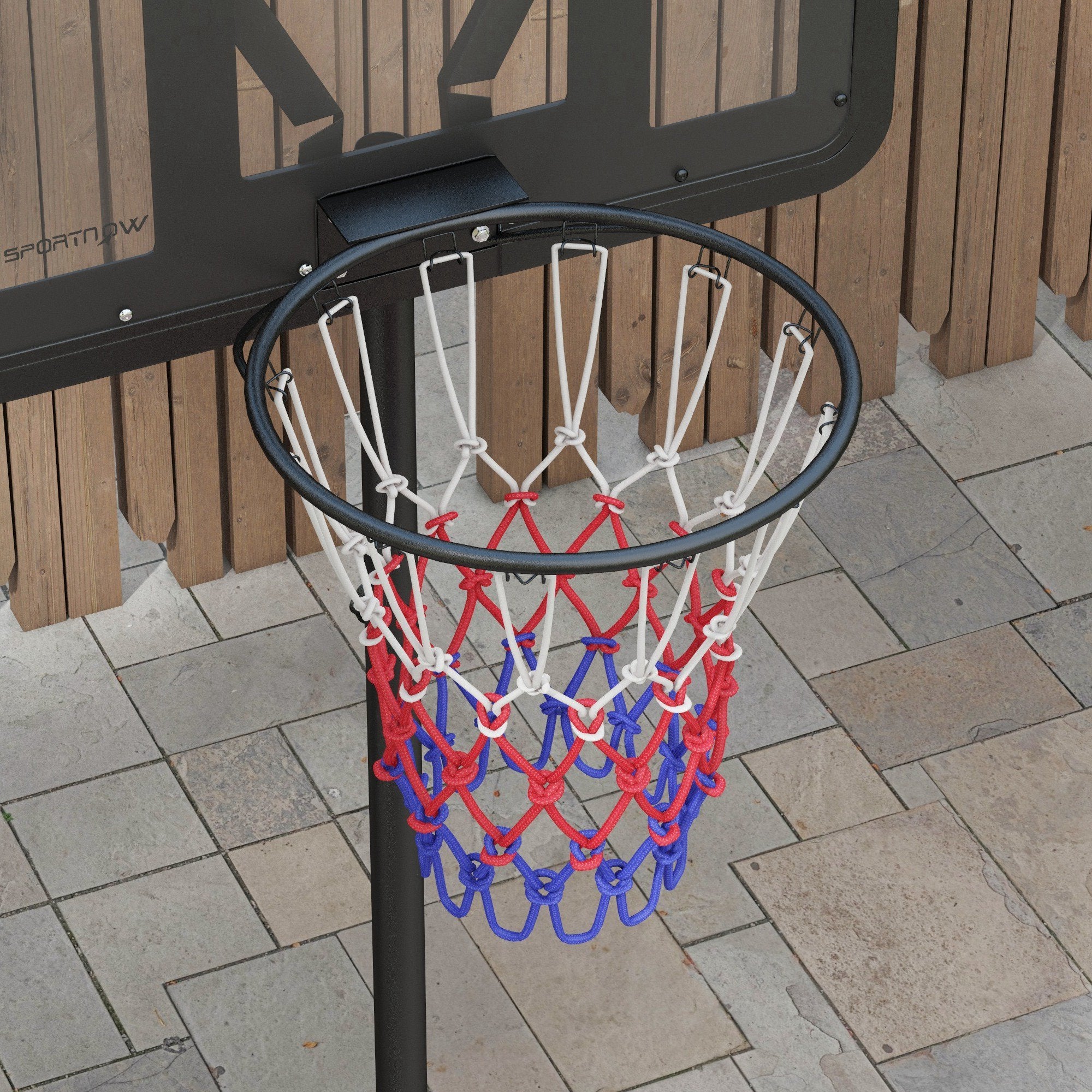 SPORTNOW Height Adjustable Basketball System, Freestanding Basketball Hoop and Stand w/ Wheels, 167-228cm - North Peak Garden Furniture