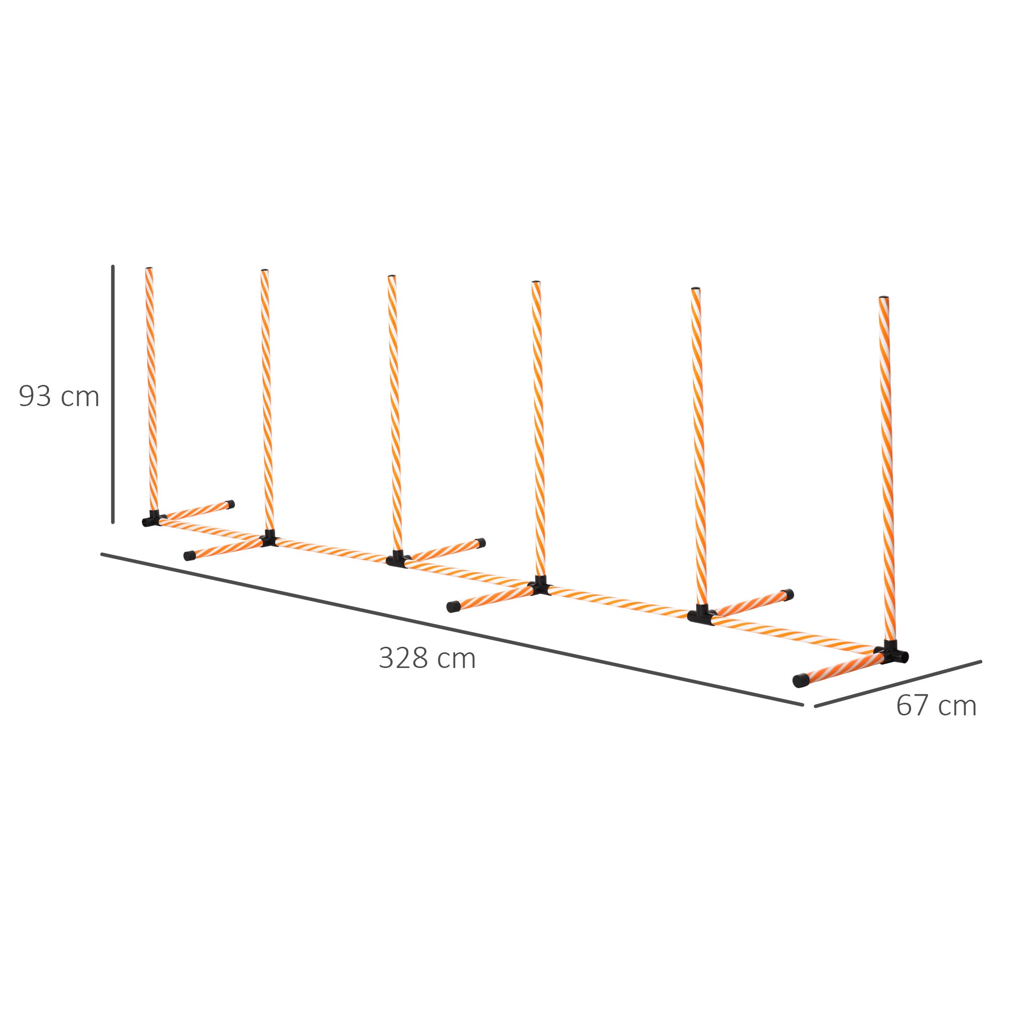 PawHut Dog Agility Training Set, Weave Poles Slalom Obstacle Course Equipment, Outdoor Indoor Use with Oxford Carry Bag | Aosom UK